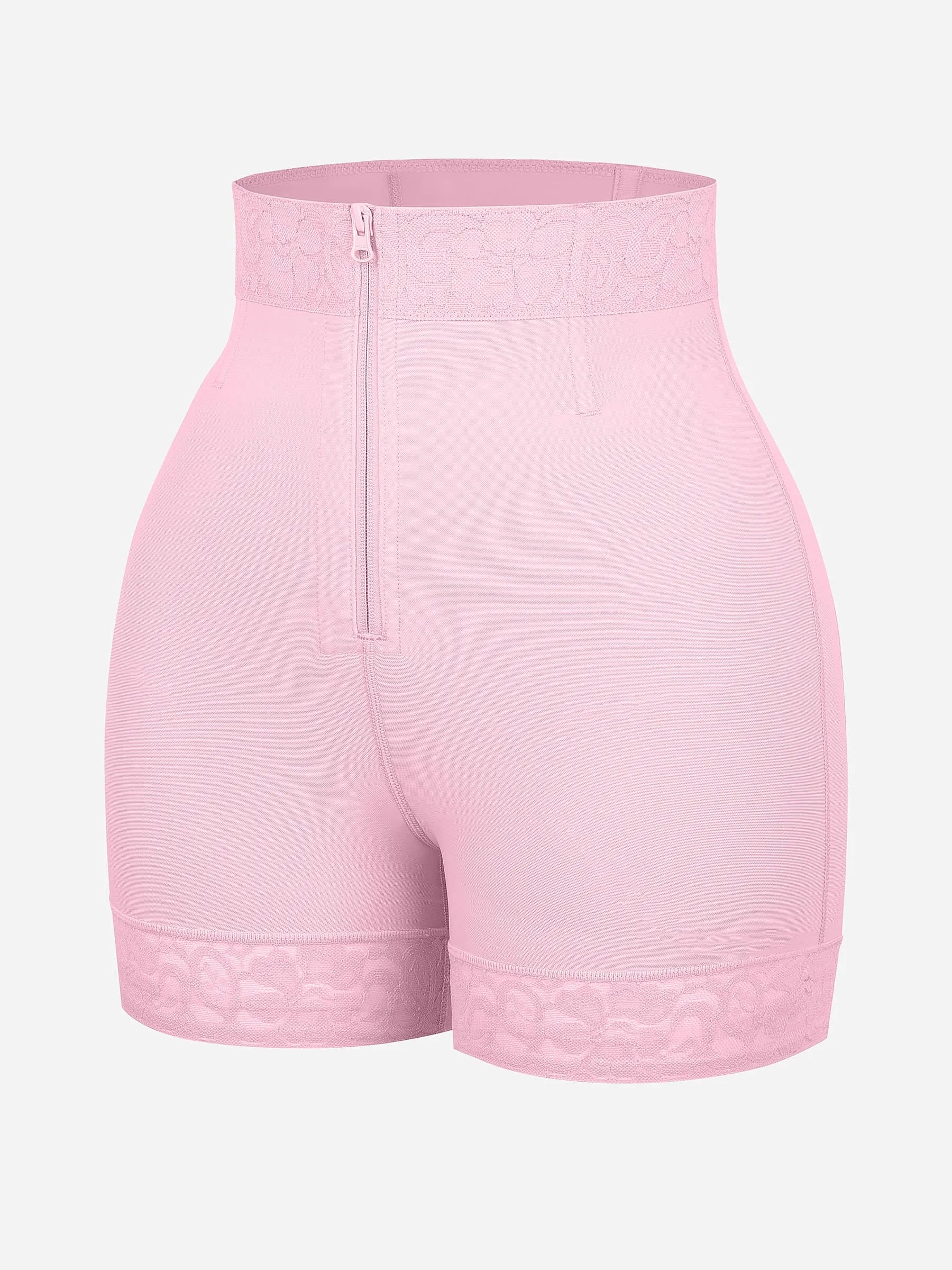 Shapevive Tummy Control Shaping Shorts Butt Lifter with Clasps and Zipper