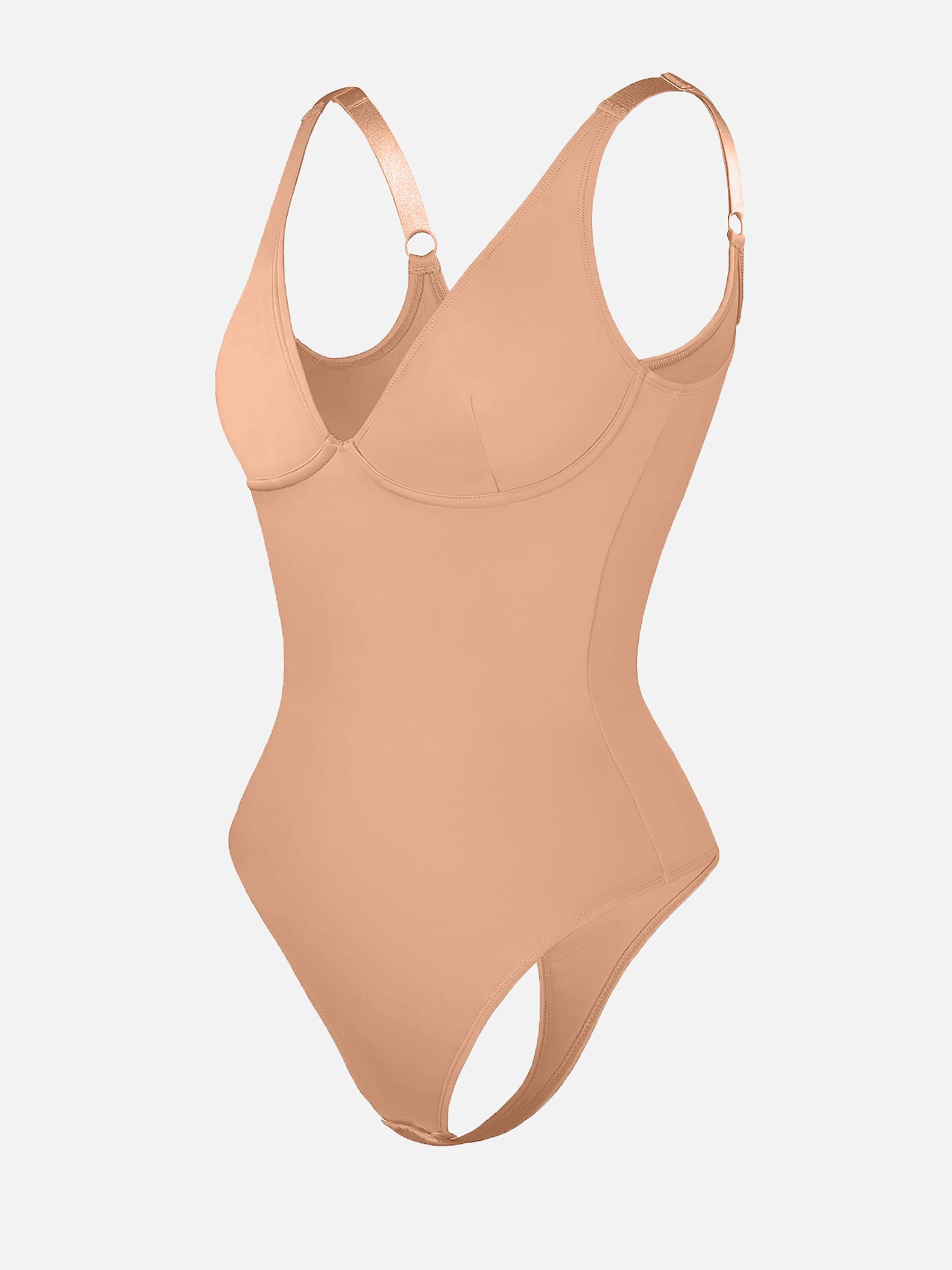Shapevive Deep V Neck Tummy Control Shapewear Bodysuit