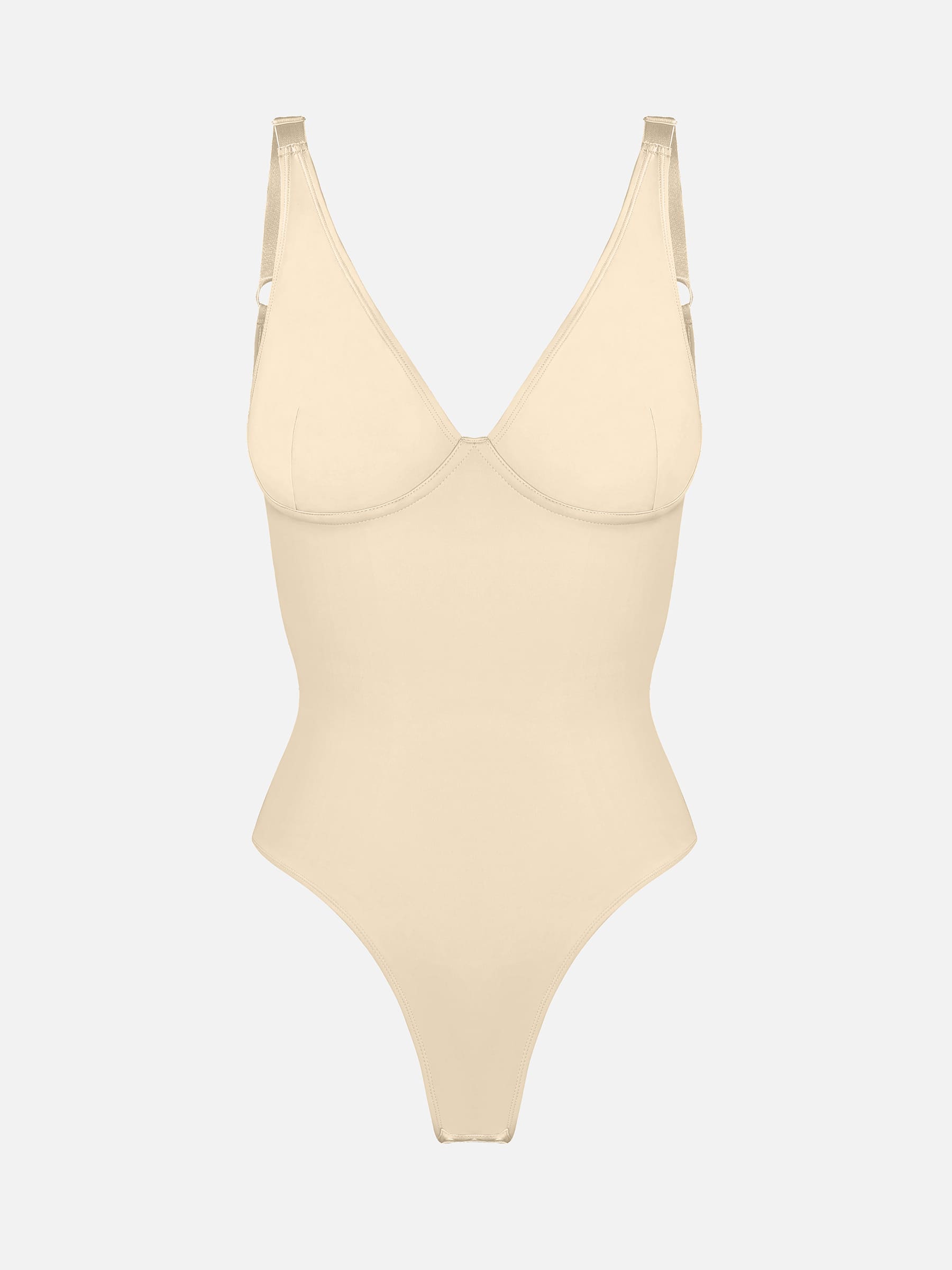 Shapevive Deep V Neck Tummy Control Shapewear Bodysuit