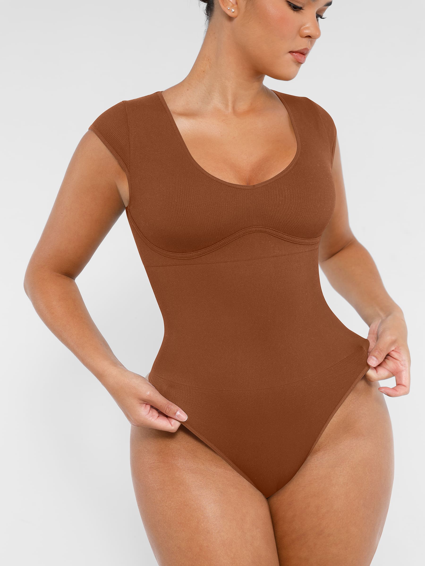 Shapevive Bodysuit Tummy Control Shapewear Body Shaper Jumpsuit Top Going Out Shirt