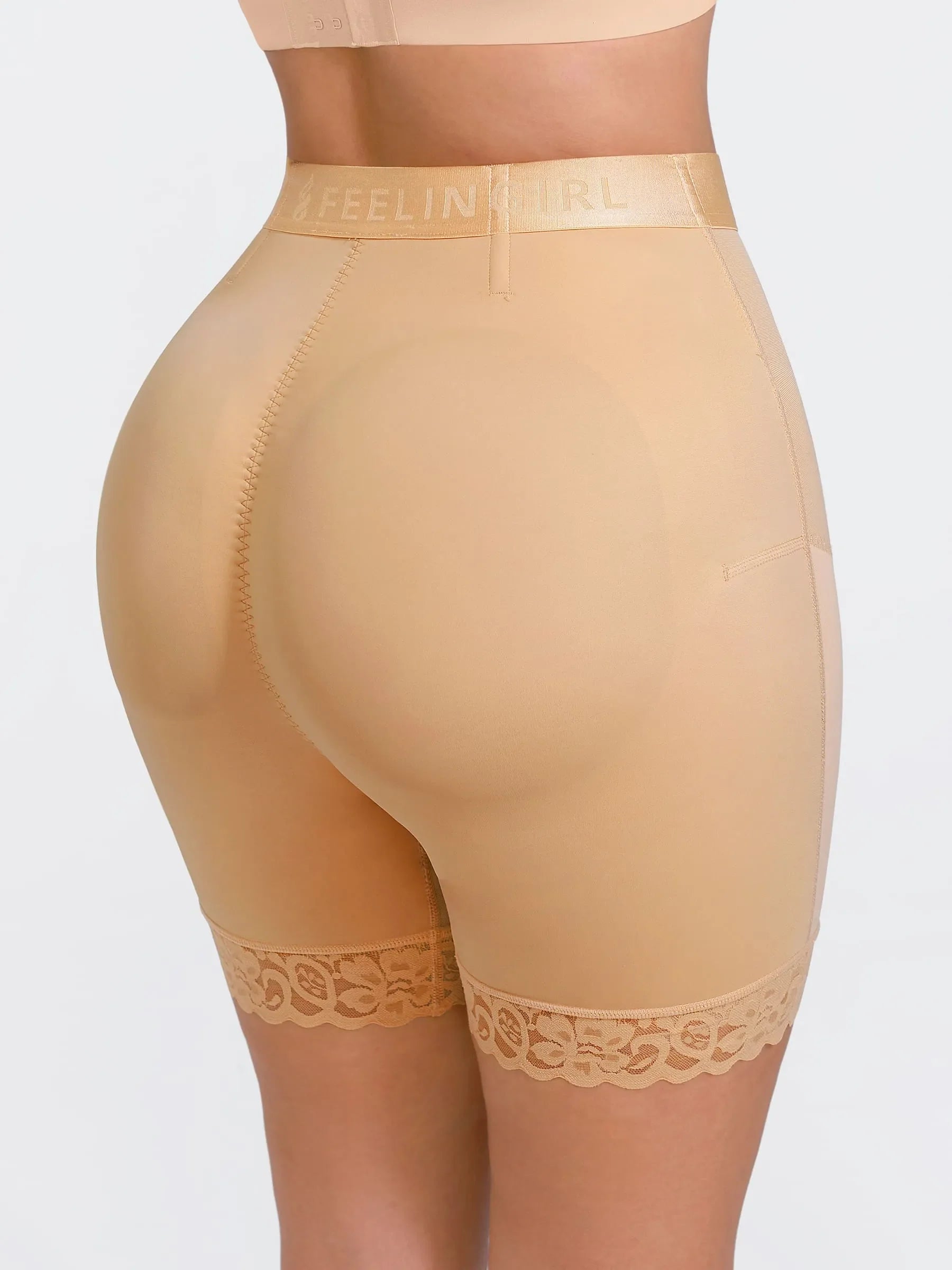Shapevive Front-Zip Mid-Waist Shapewear Shorts