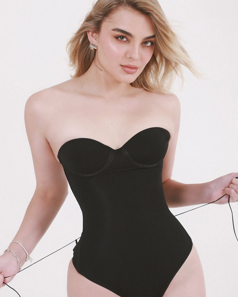 Nahtloser Shapewear-Bodysuit mit Schnürung hinten