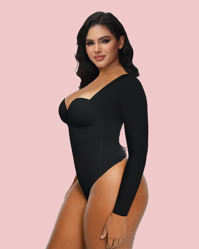 Nahtloser Shapewear-Bodysuit mit Schnürung hinten