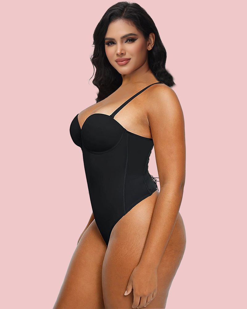 Nahtloser Shapewear-Bodysuit mit Schnürung hinten