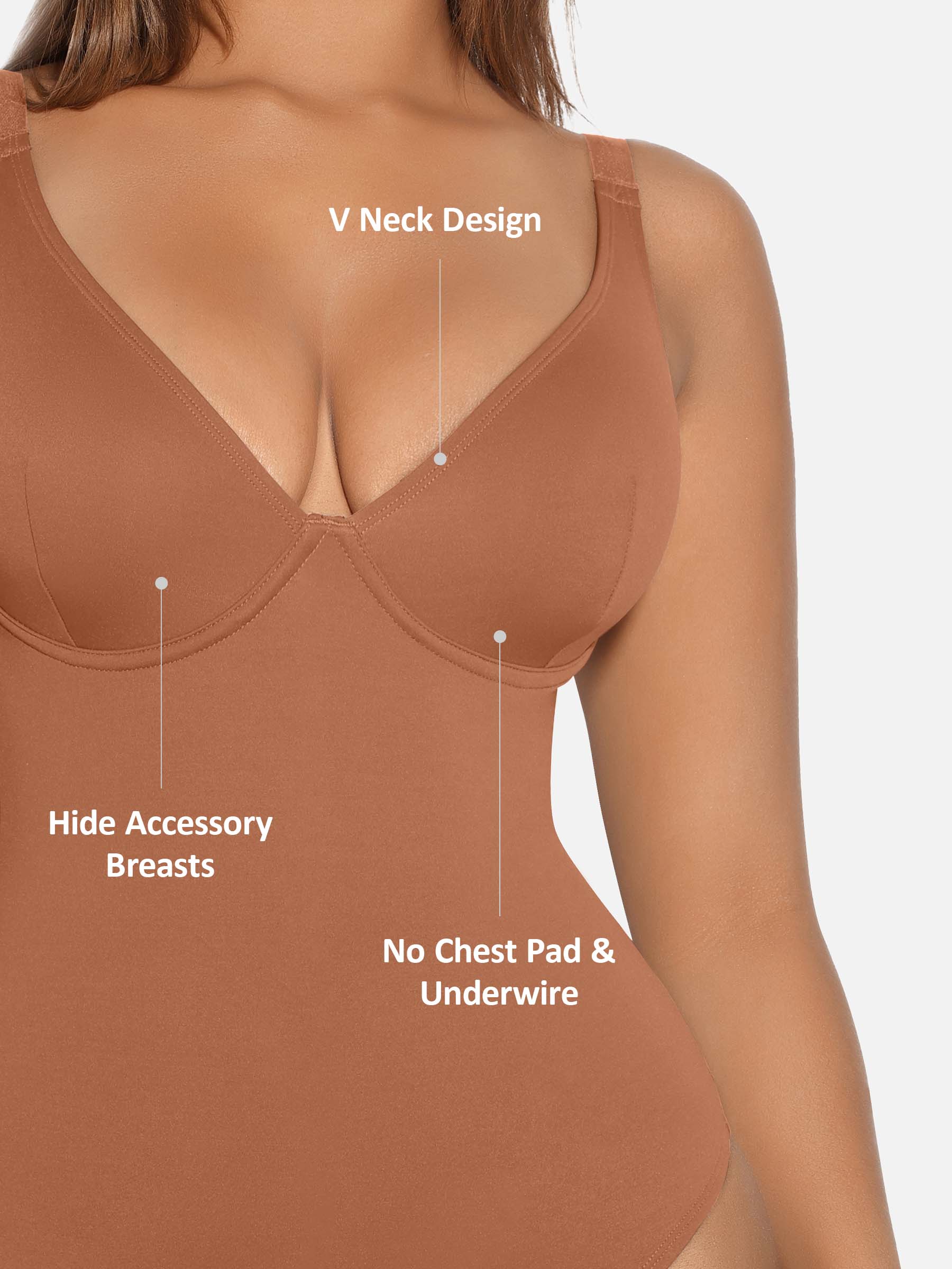 Shapevive V Neck Tummy Control Shaping Bodysuit