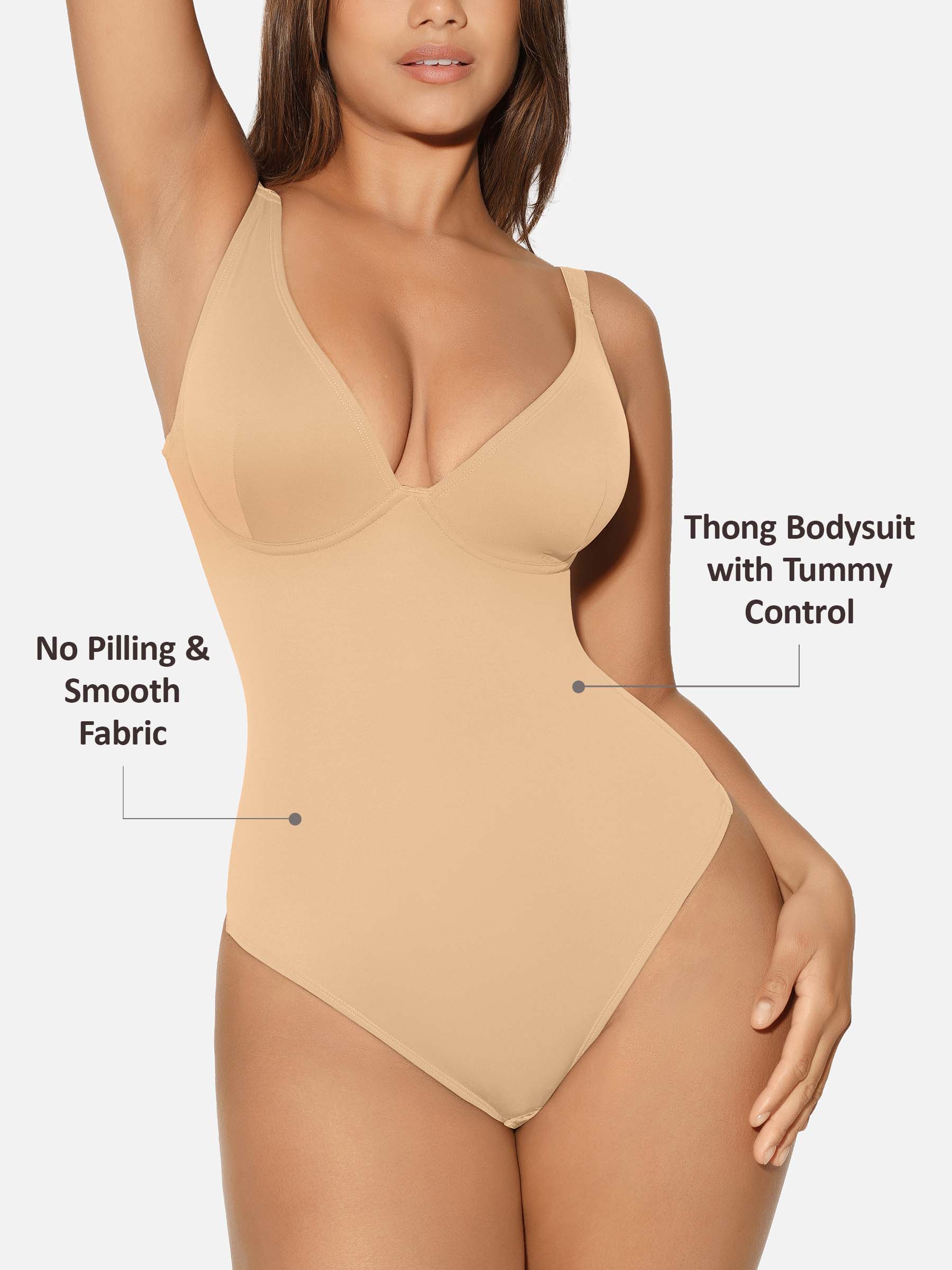 Shapevive V Neck Tummy Control Shaping Bodysuit