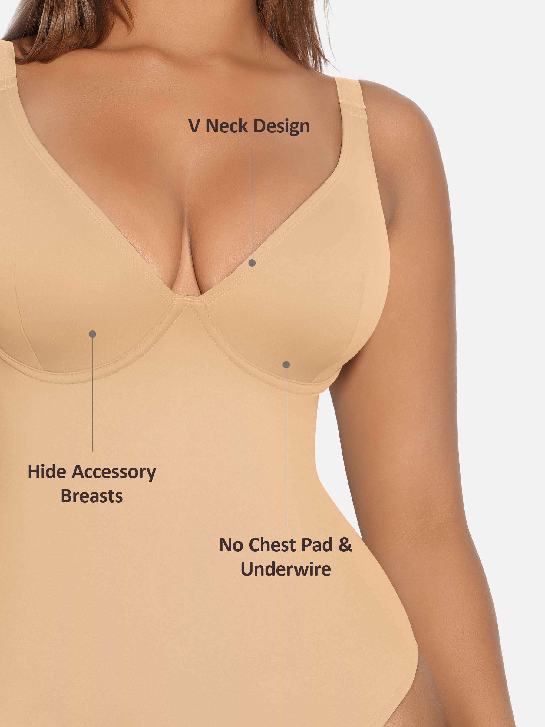 Shapevive V Neck Tummy Control Shaping Bodysuit