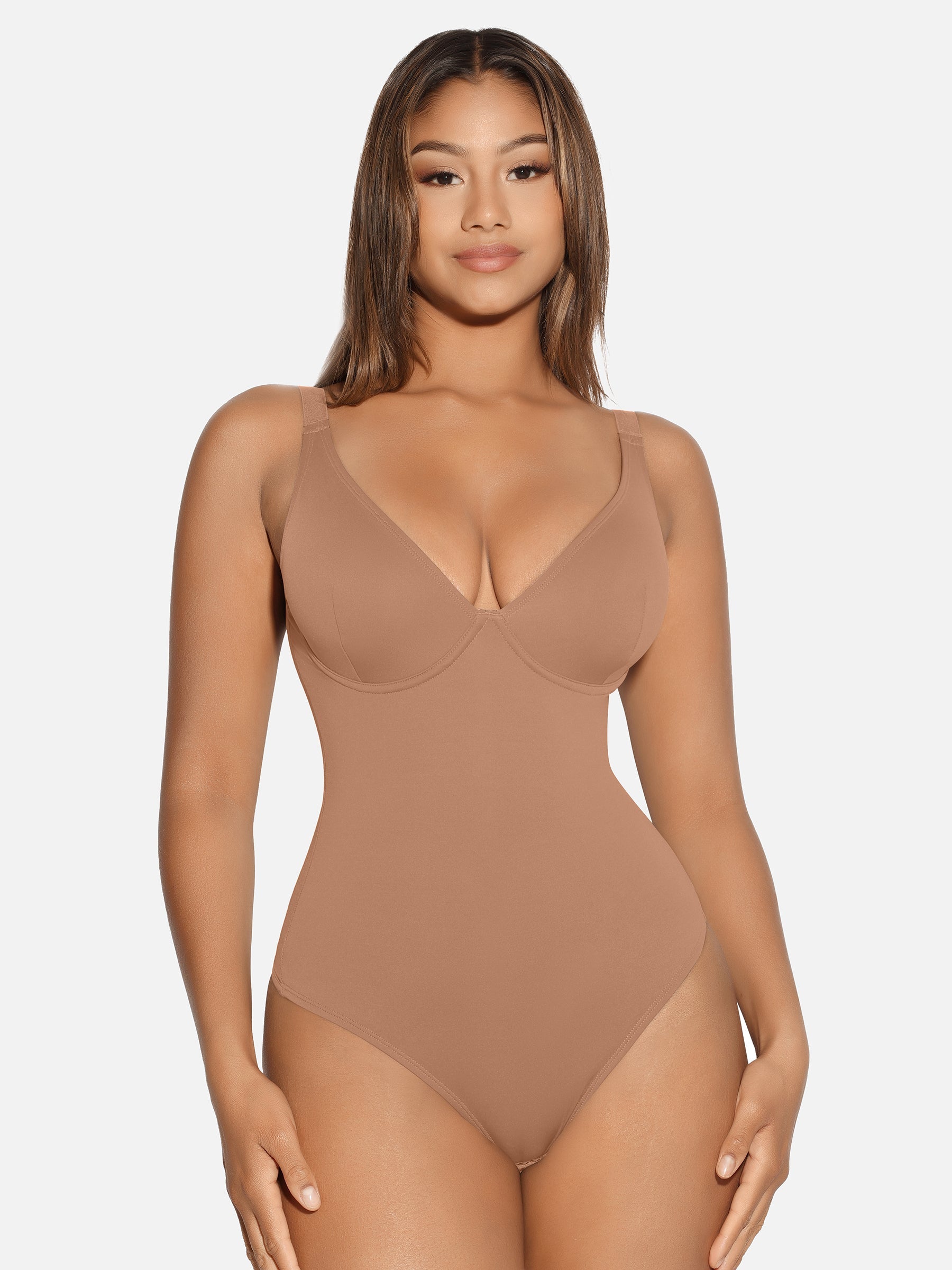 Shapevive V Neck Tummy Control Shaping Bodysuit