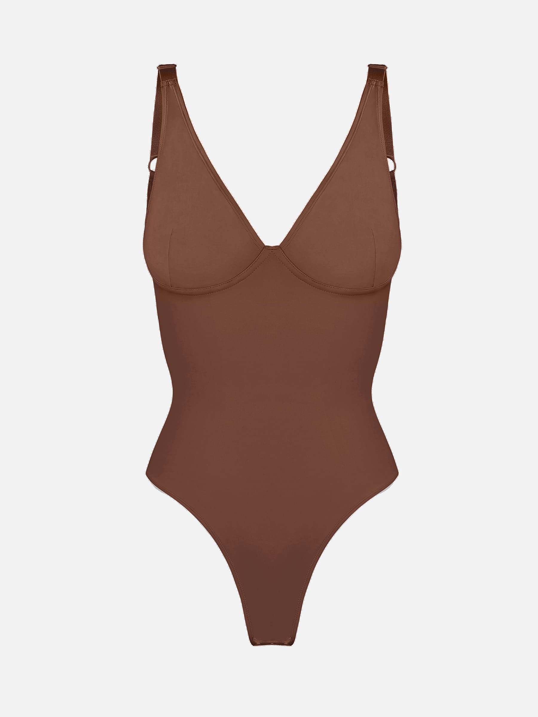 Shapevive Deep V Neck Tummy Control Shapewear Bodysuit
