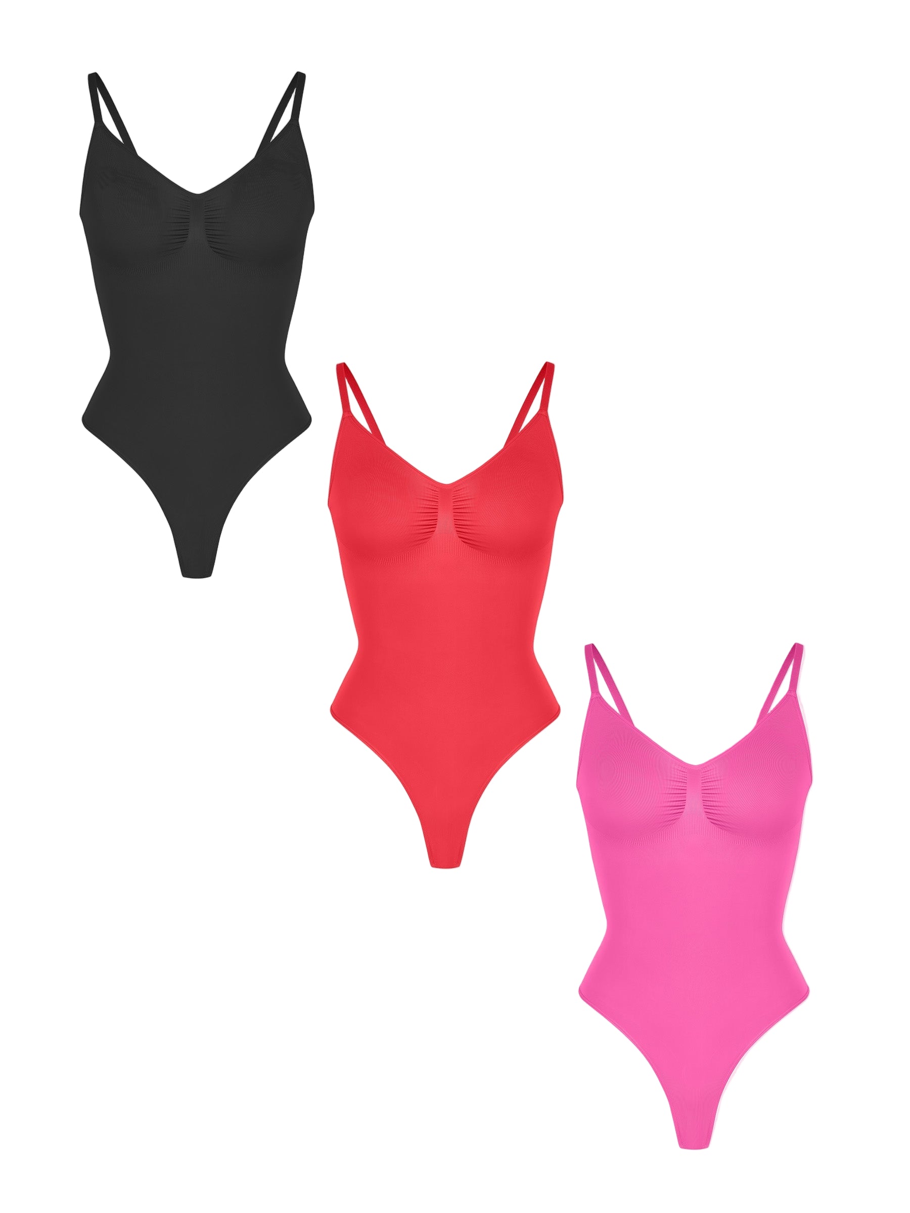 Shapevive 3-Pack Tummy Control Seamless Bodysuit Bundle