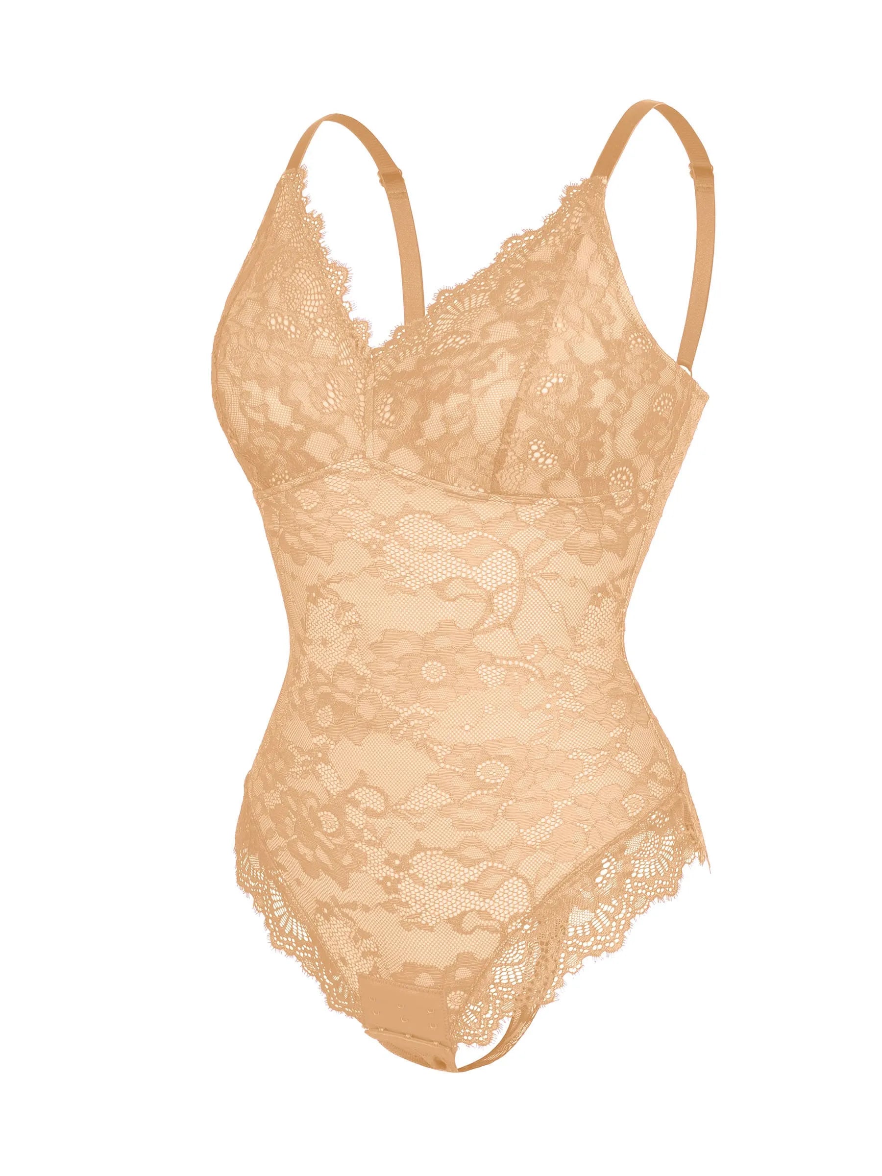 Shapevive Lace V Neck Full Bodysuit Underwear
