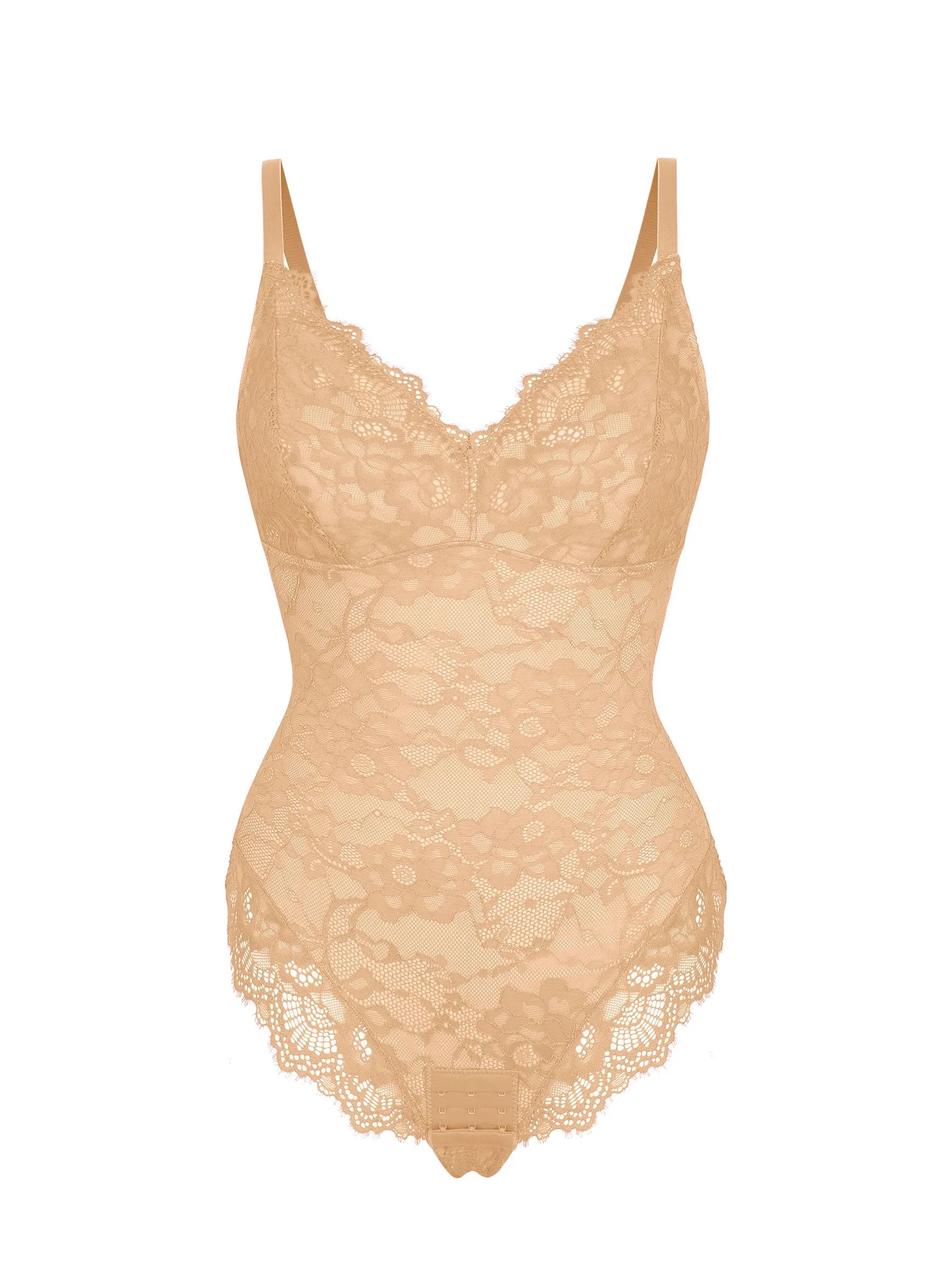 Shapevive Lace V Neck Full Bodysuit Underwear