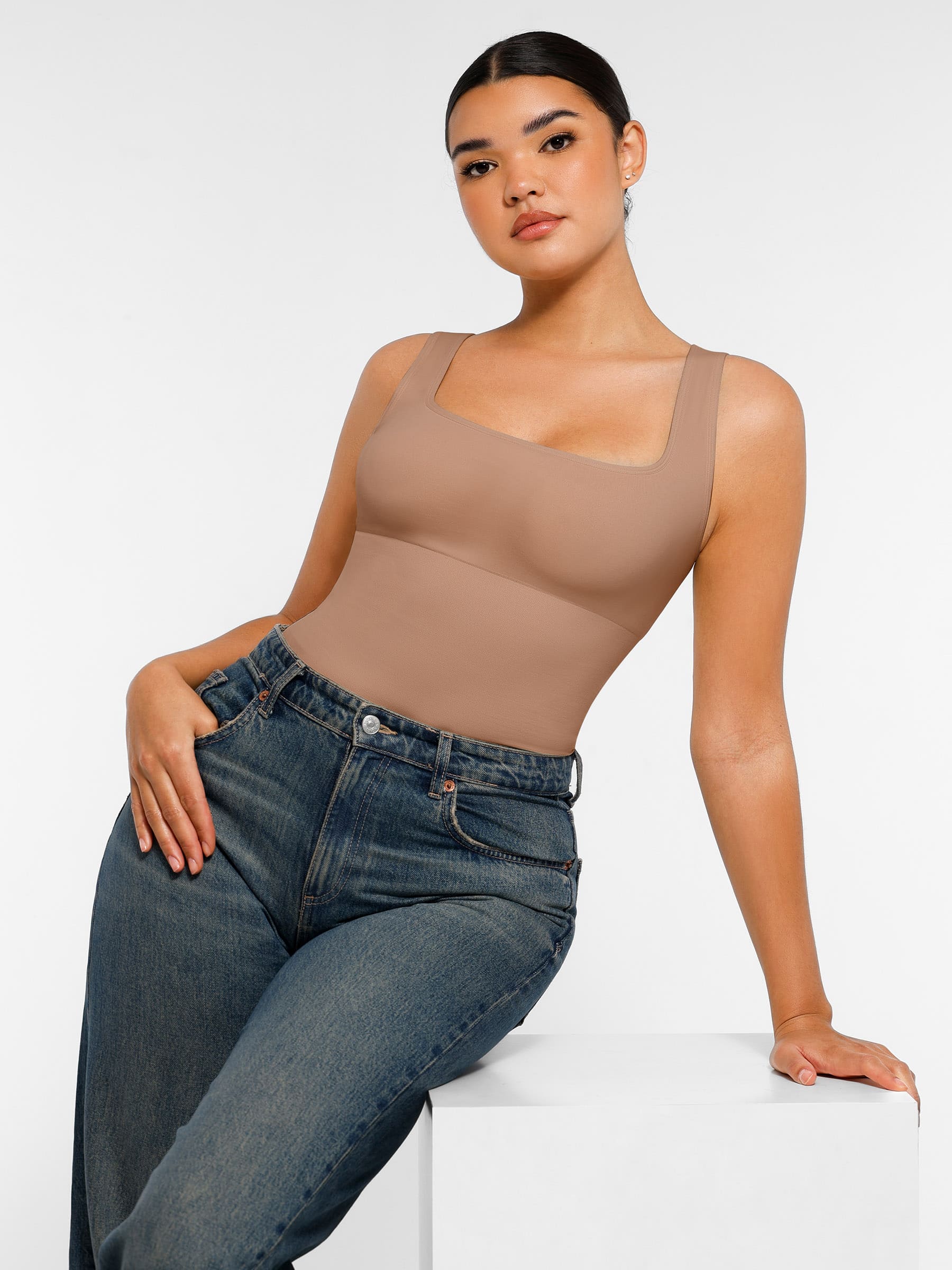 Shapevive Seamless Shapewear Thong Bodysuit