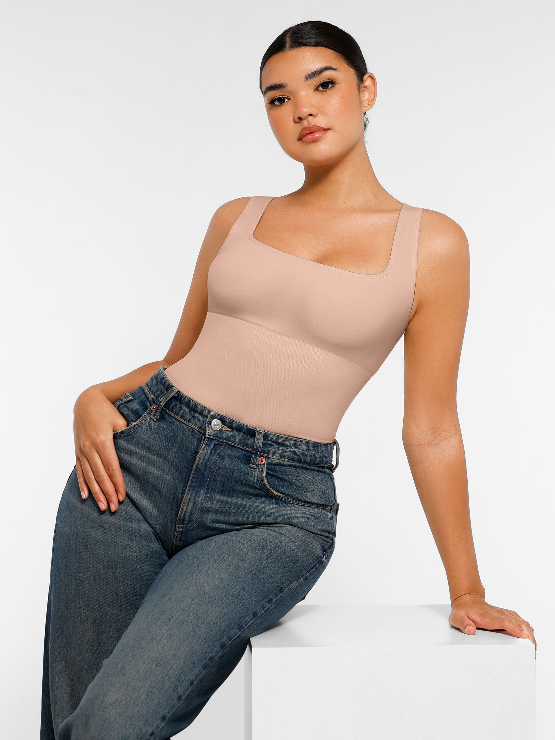 Shapevive Seamless Shapewear Thong Bodysuit