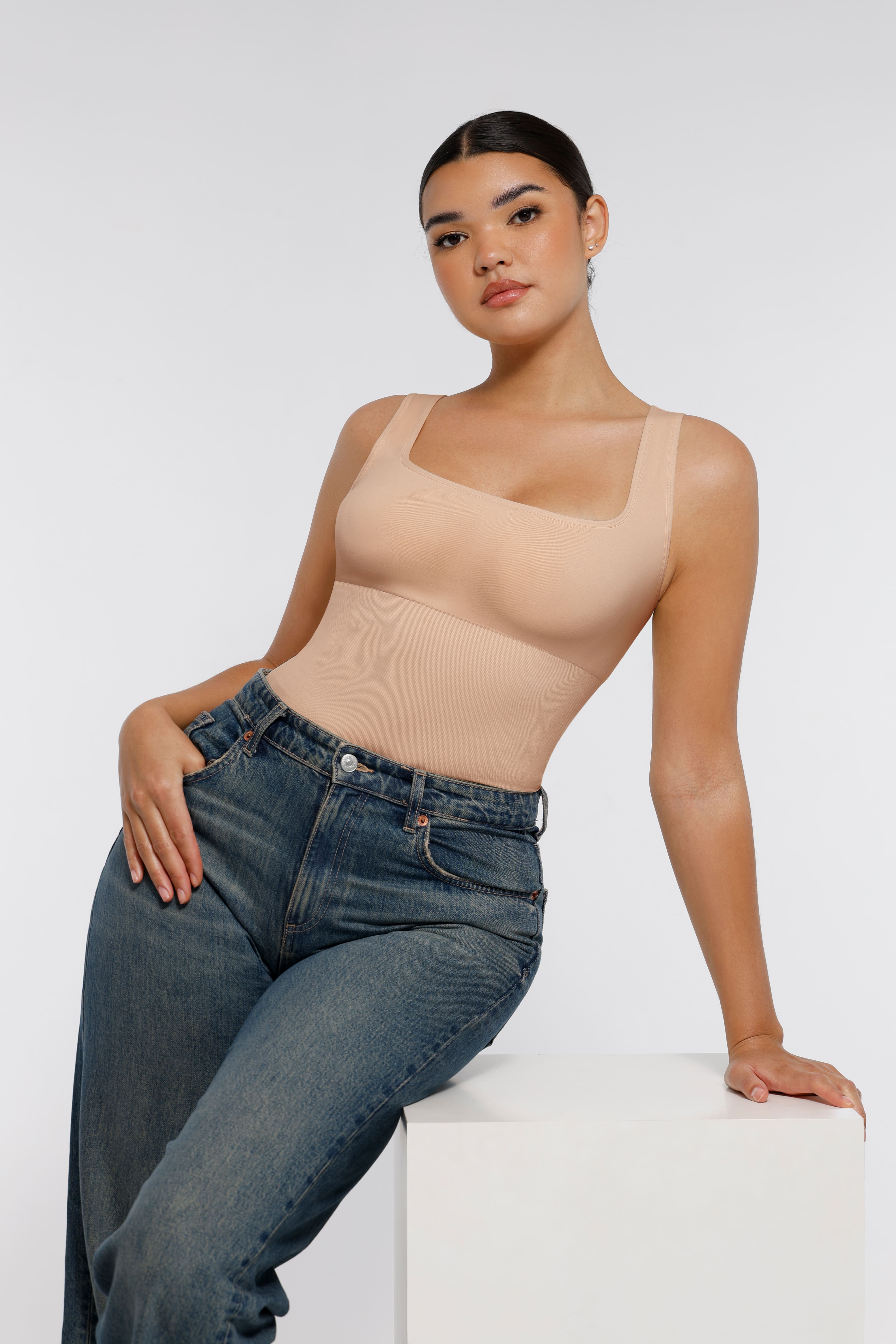 Shapevive Seamless Shapewear Thong Bodysuit