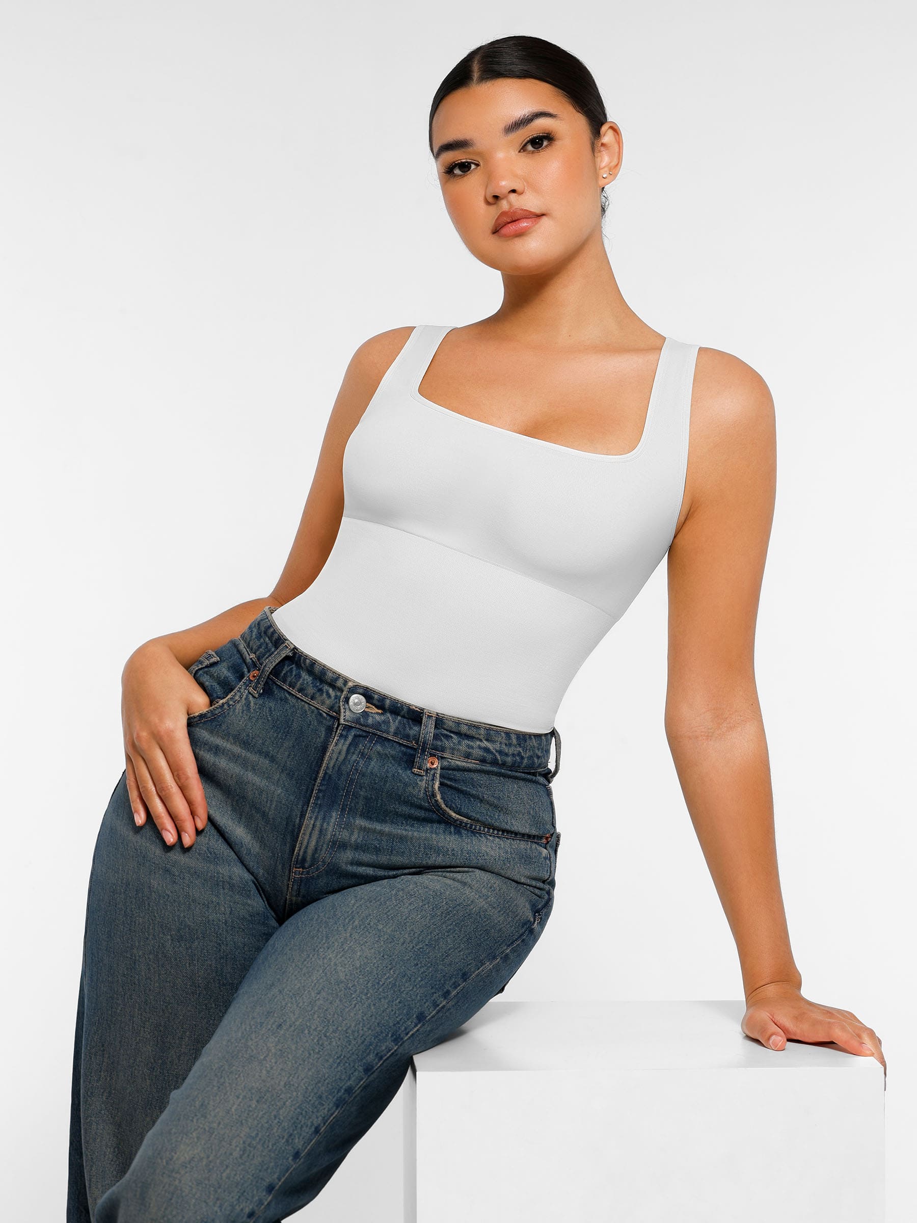 Shapevive Seamless Shapewear Thong Bodysuit