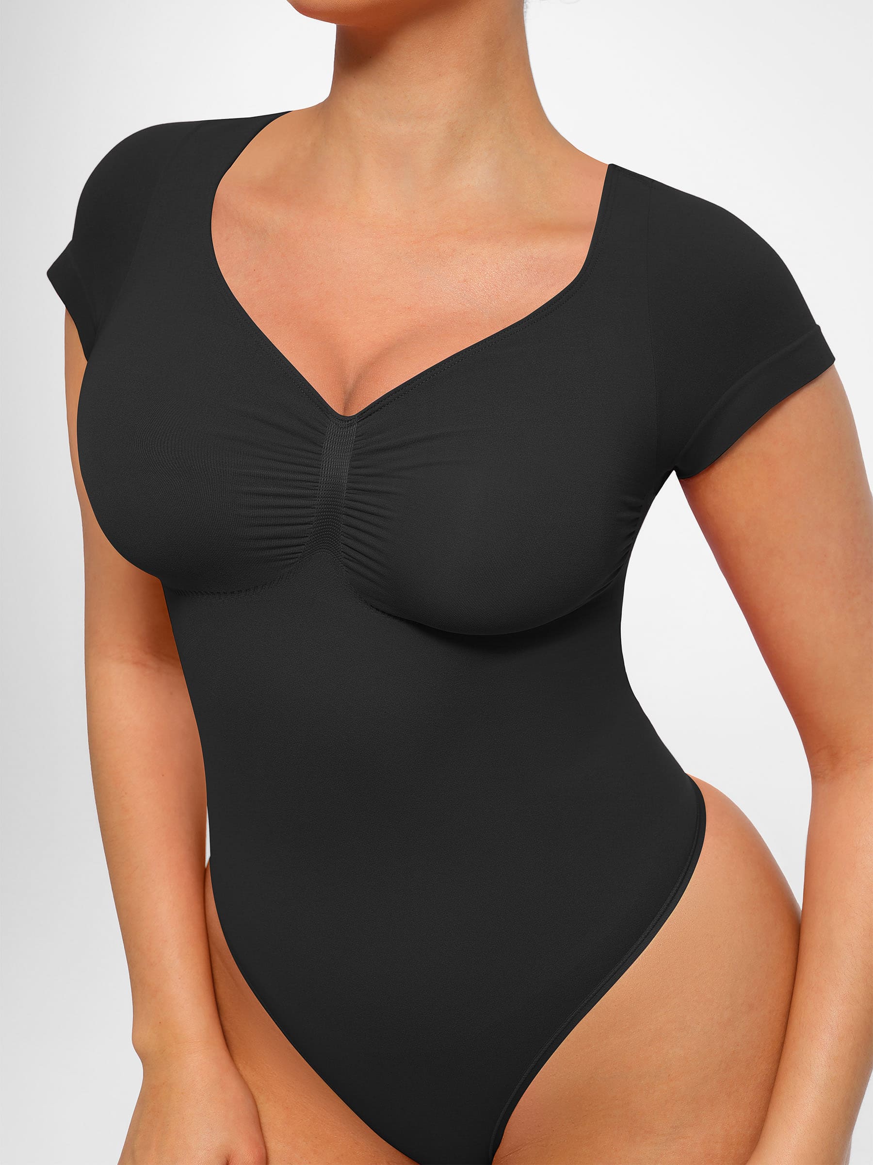 Shapevive Tummy Control Seamless Short-Sleeve Bodysuit