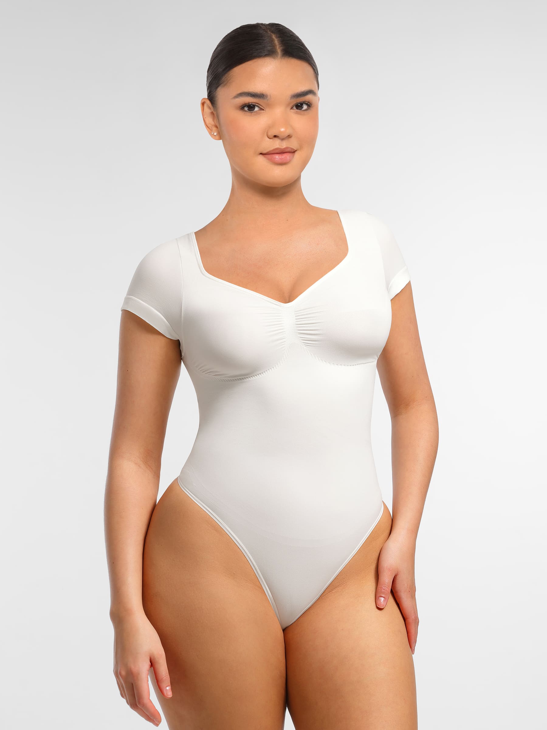 Shapevive Tummy Control Seamless Short-Sleeve Bodysuit