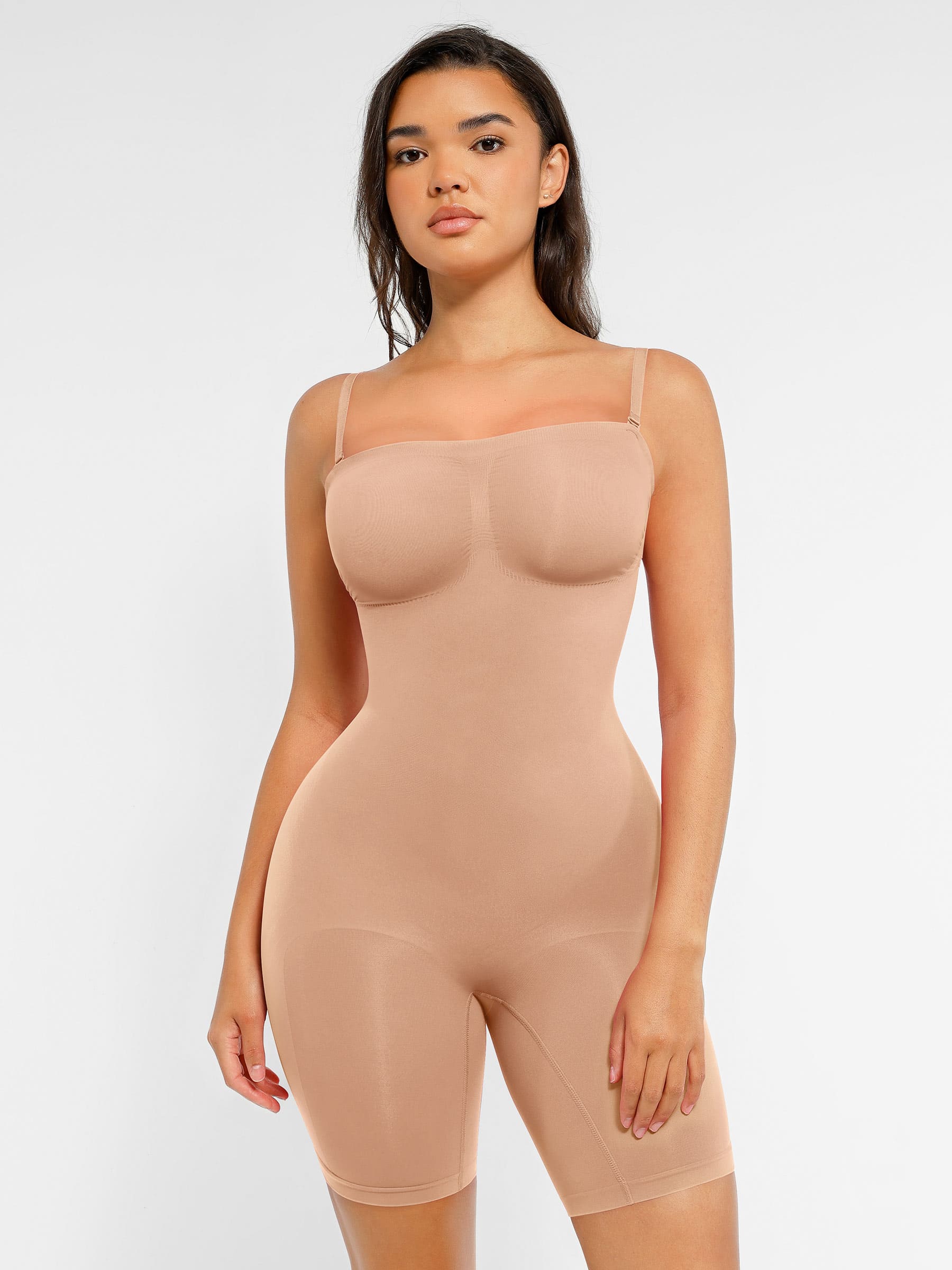 Shapevive Strapless Seamless Bodysuit with Removable Straps