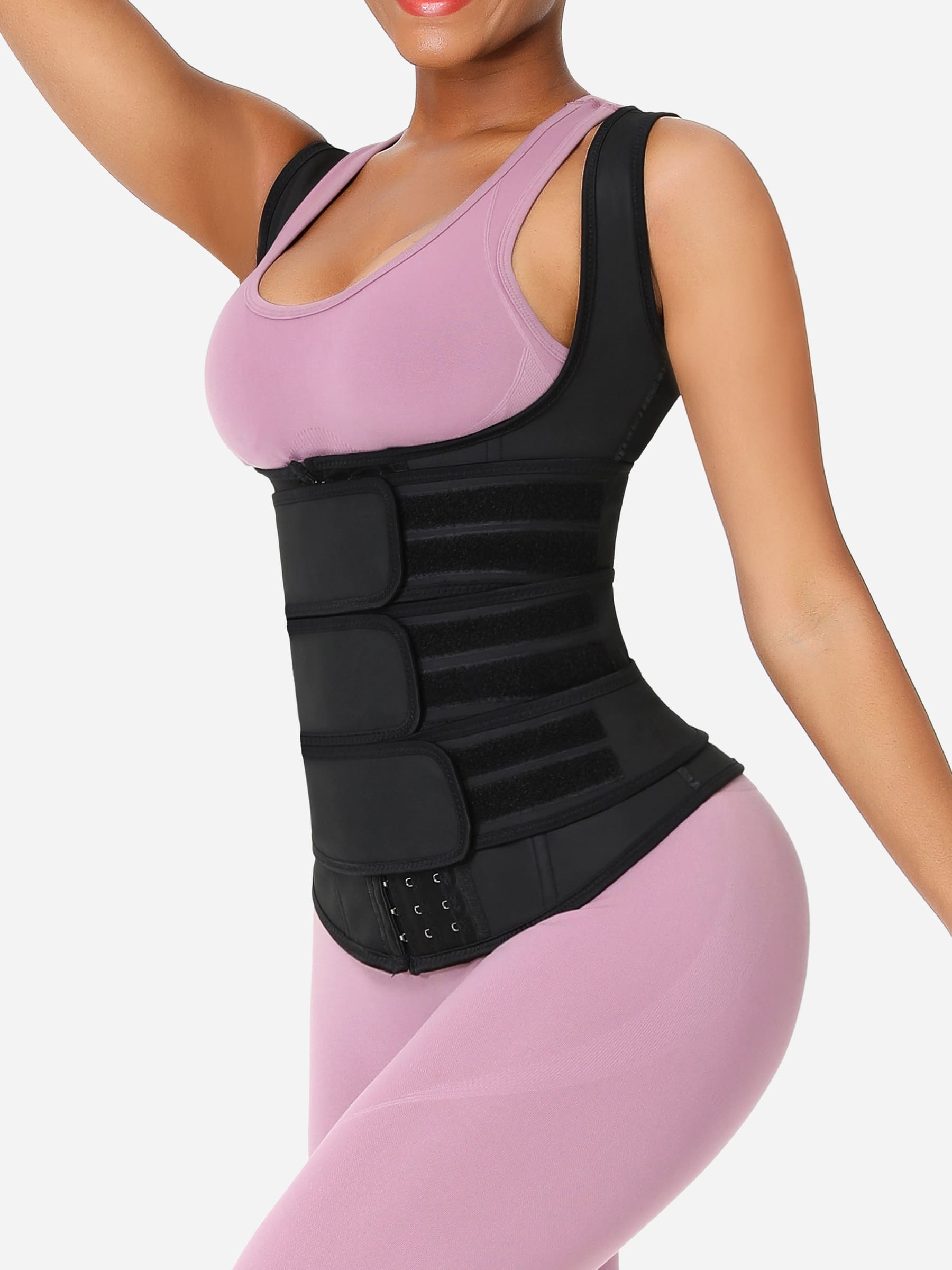 Shapevive Triple Belt Rubber Vest Sport Girdle Waist Trainer