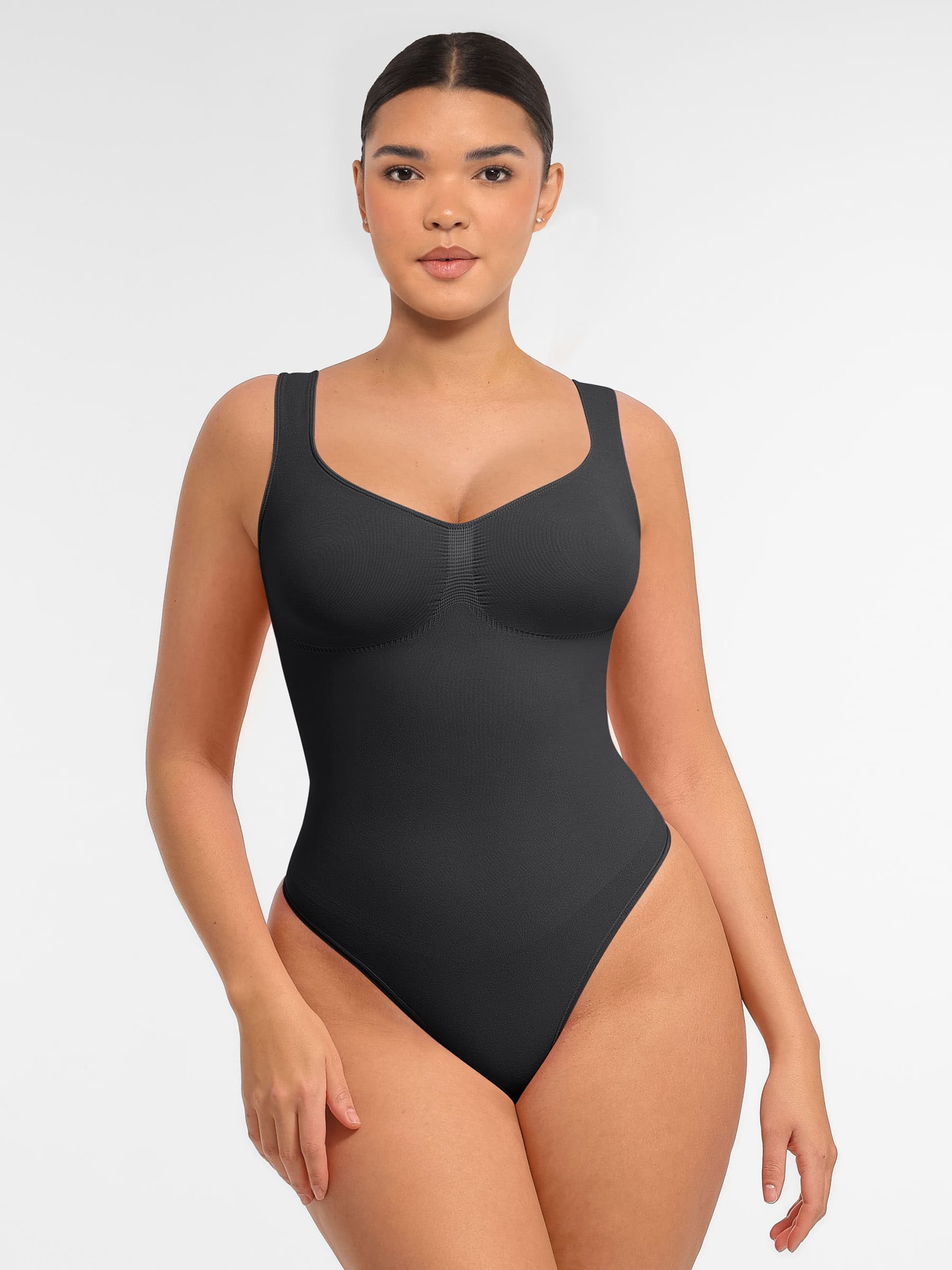 Shapevive Tummy Control Seamless Wide Strap Bodysuit