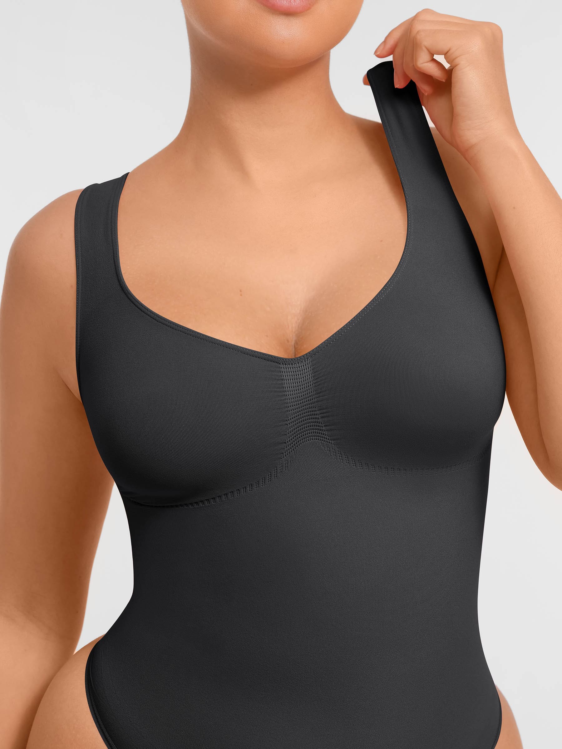 Shapevive Tummy Control Seamless Wide Strap Bodysuit