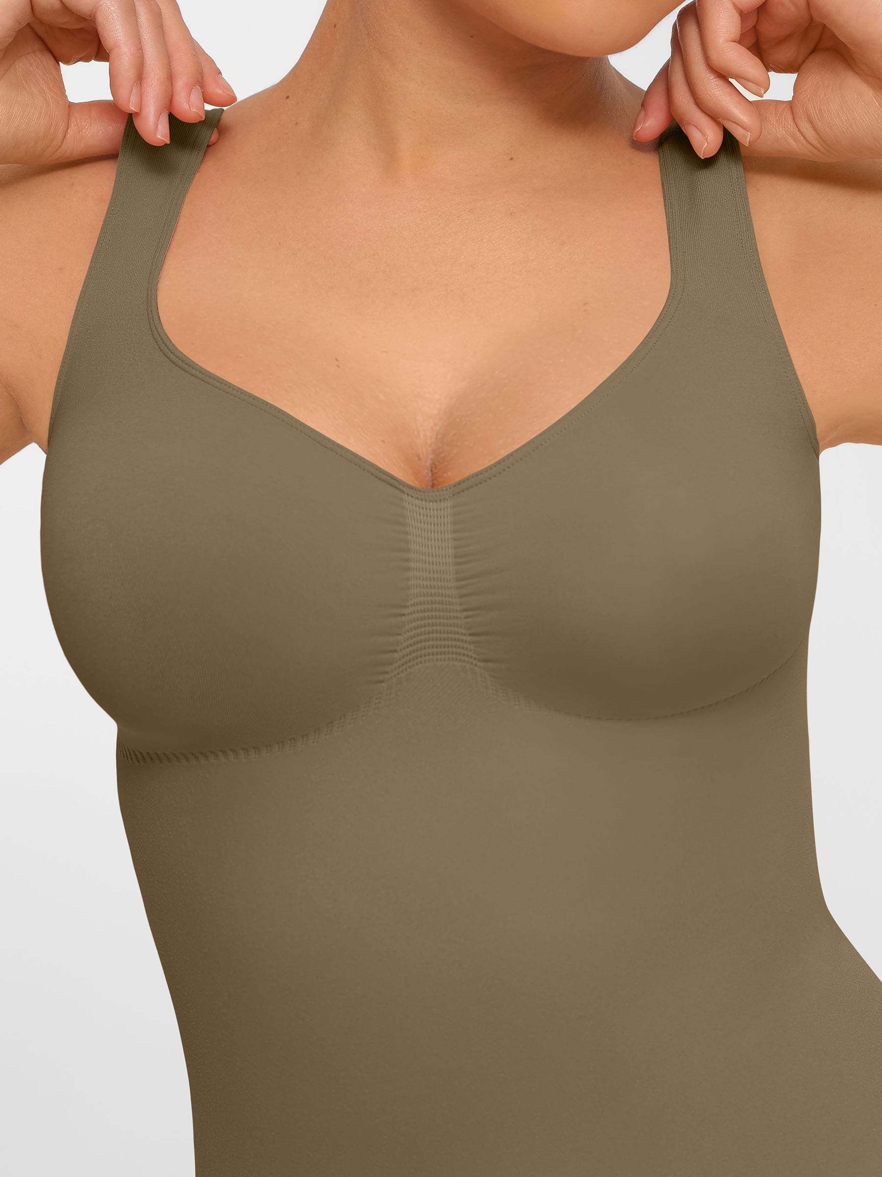 Shapevive Tummy Control Seamless Wide Strap Bodysuit