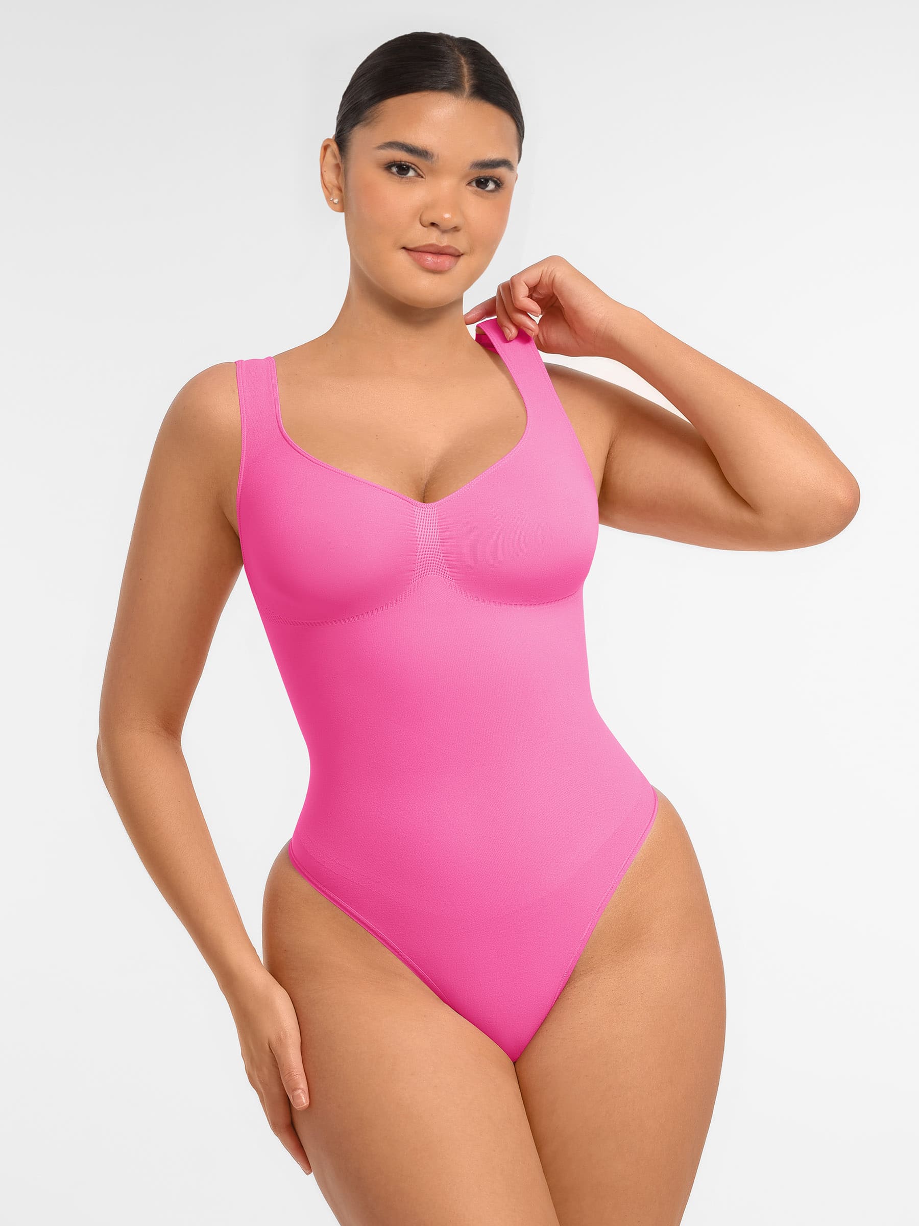 Shapevive Tummy Control Seamless Wide Strap Bodysuit
