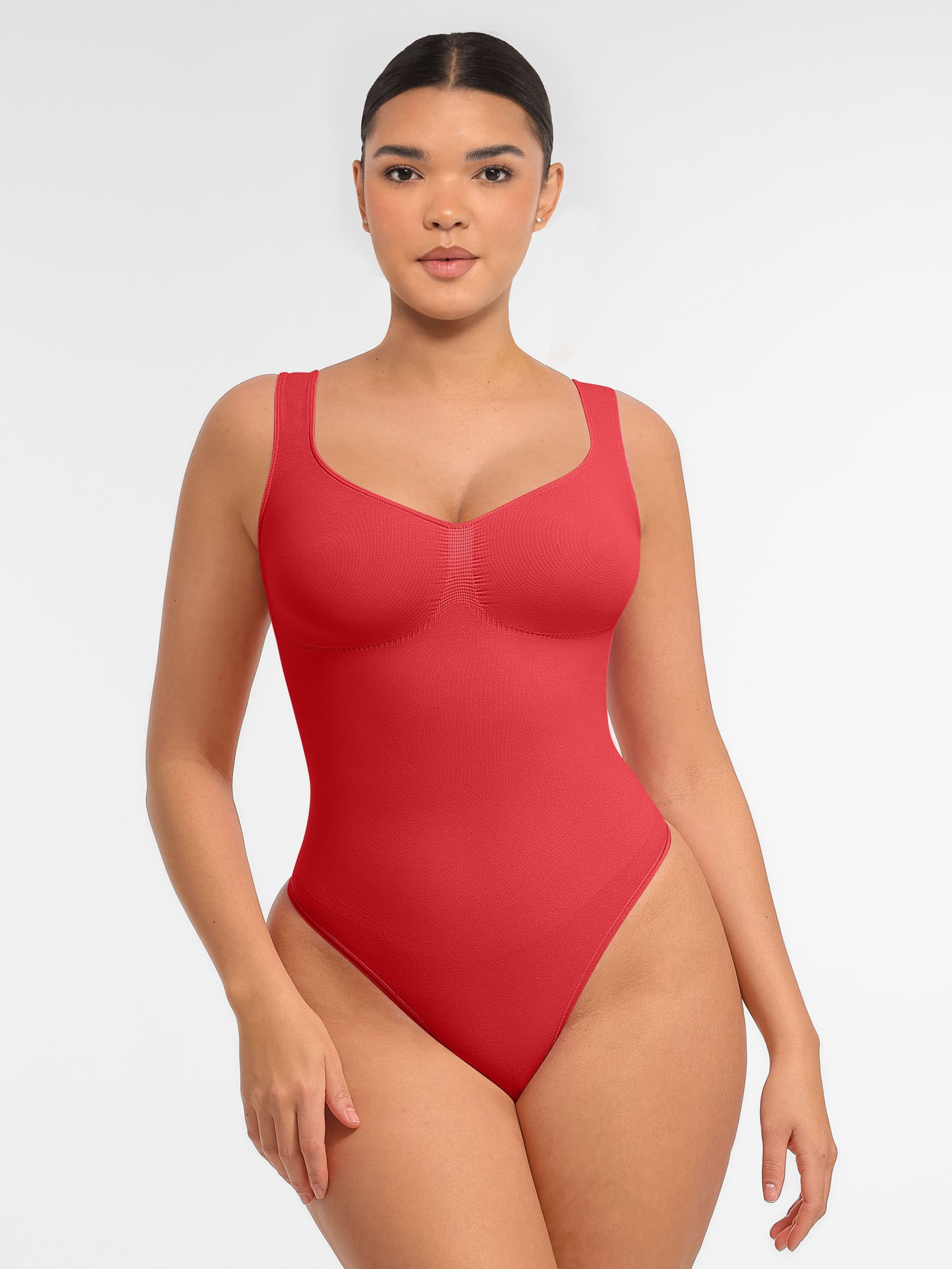 Shapevive Tummy Control Seamless Wide Strap Bodysuit