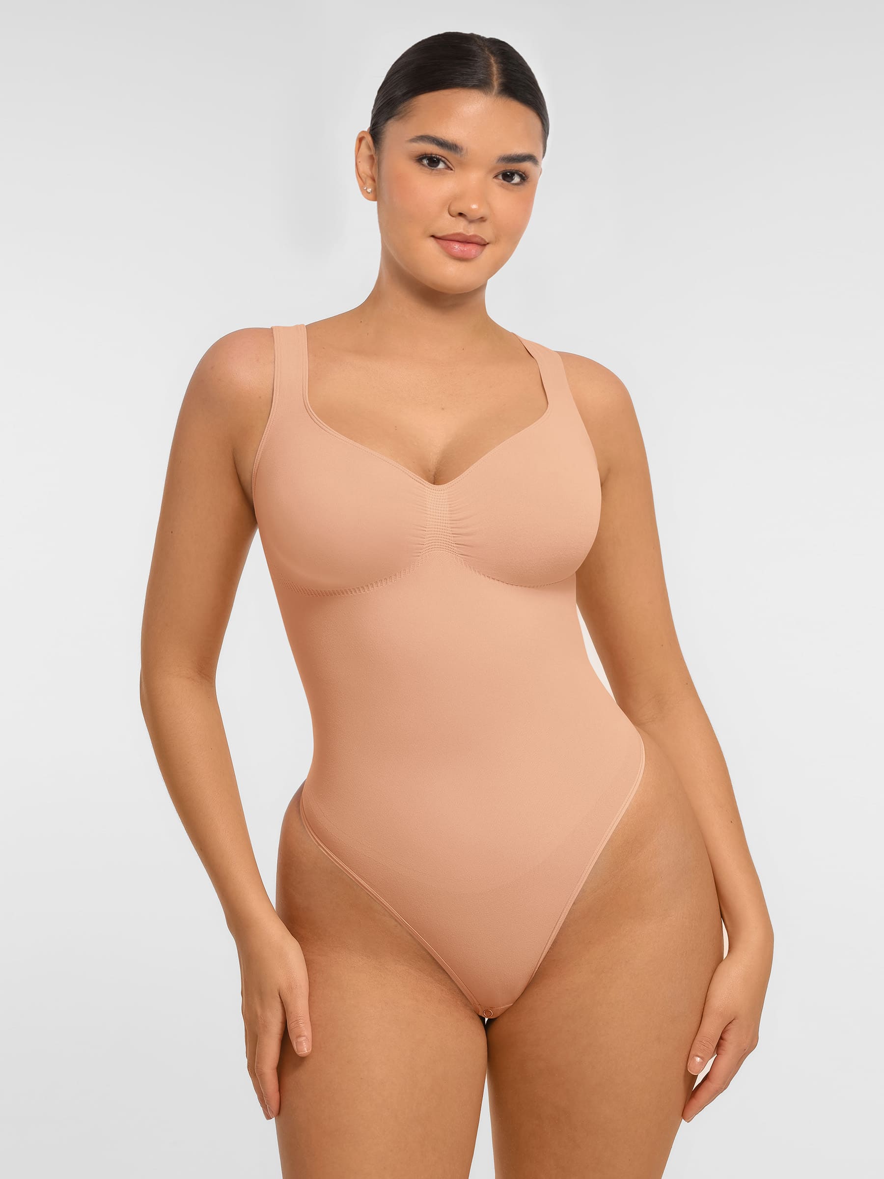 Shapevive Tummy Control Seamless Wide Strap Bodysuit
