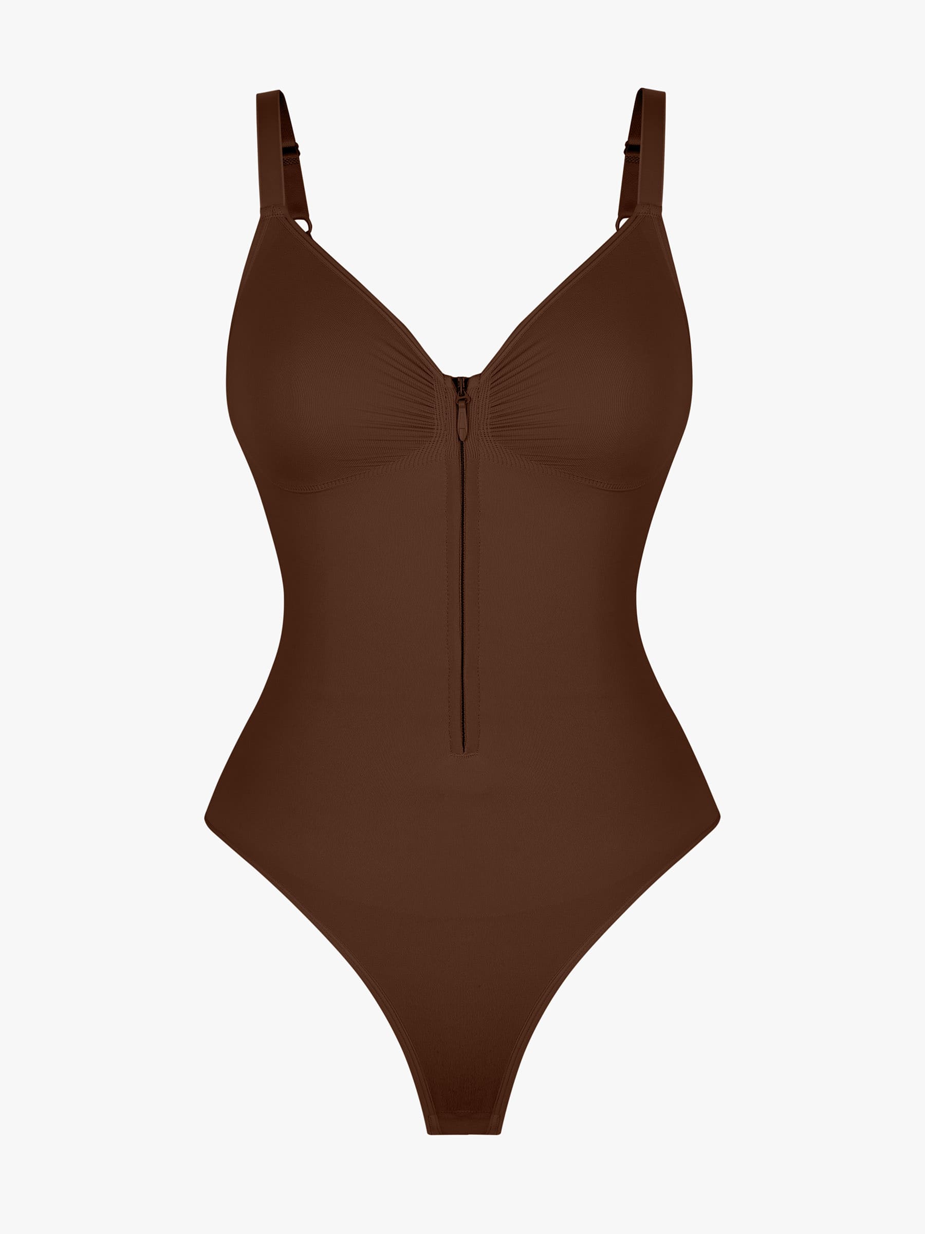 Shapevive Tummy Control Seamless Zipper Shaping Bodysuit