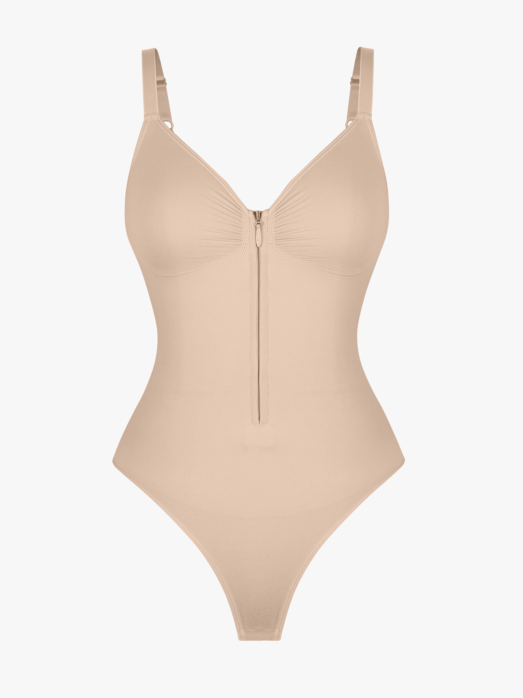 Shapevive Tummy Control Seamless Zipper Shaping Bodysuit