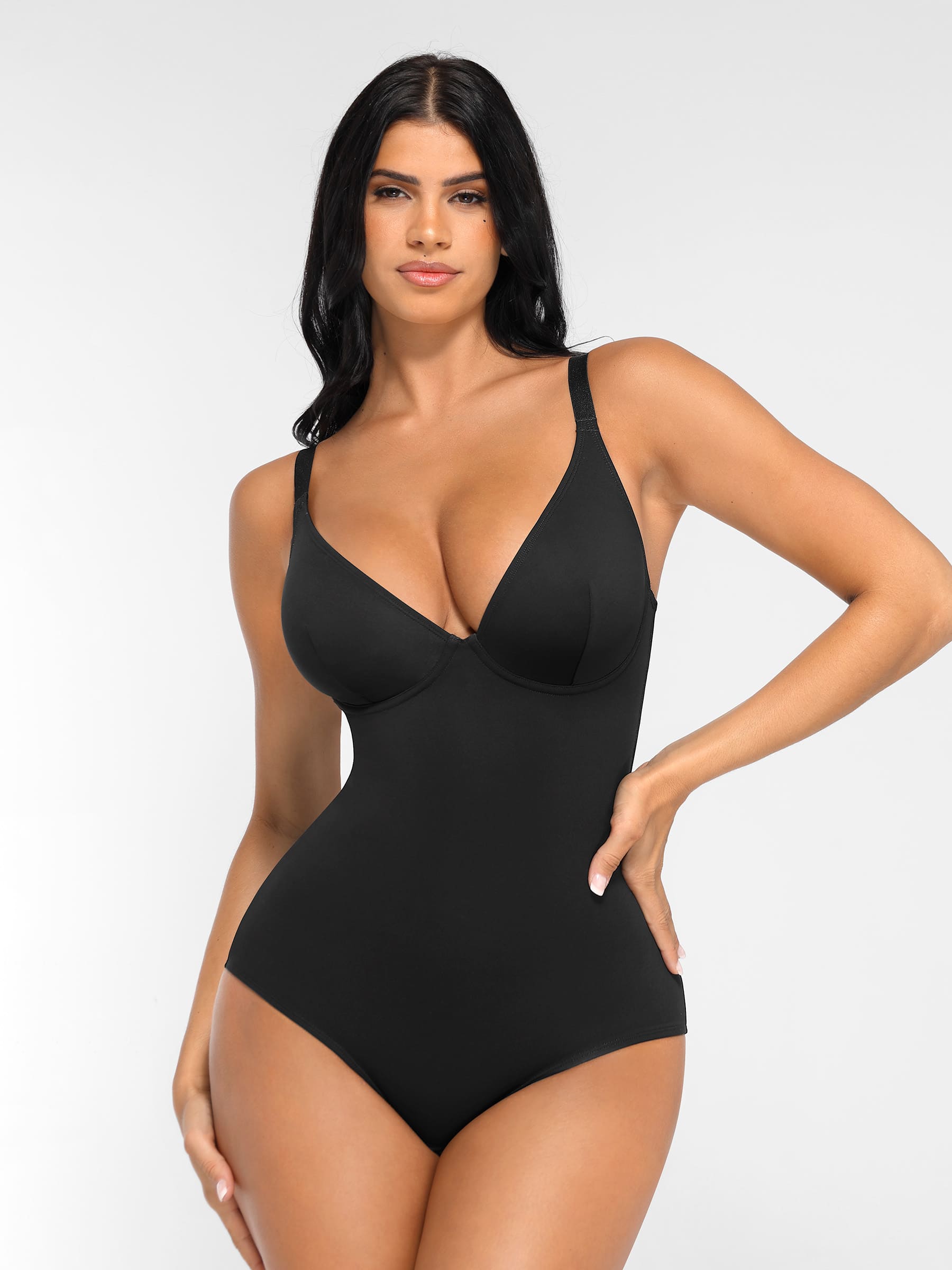 Shapevive V Neck Adjustable Straps Tummy Control  Bodysuit