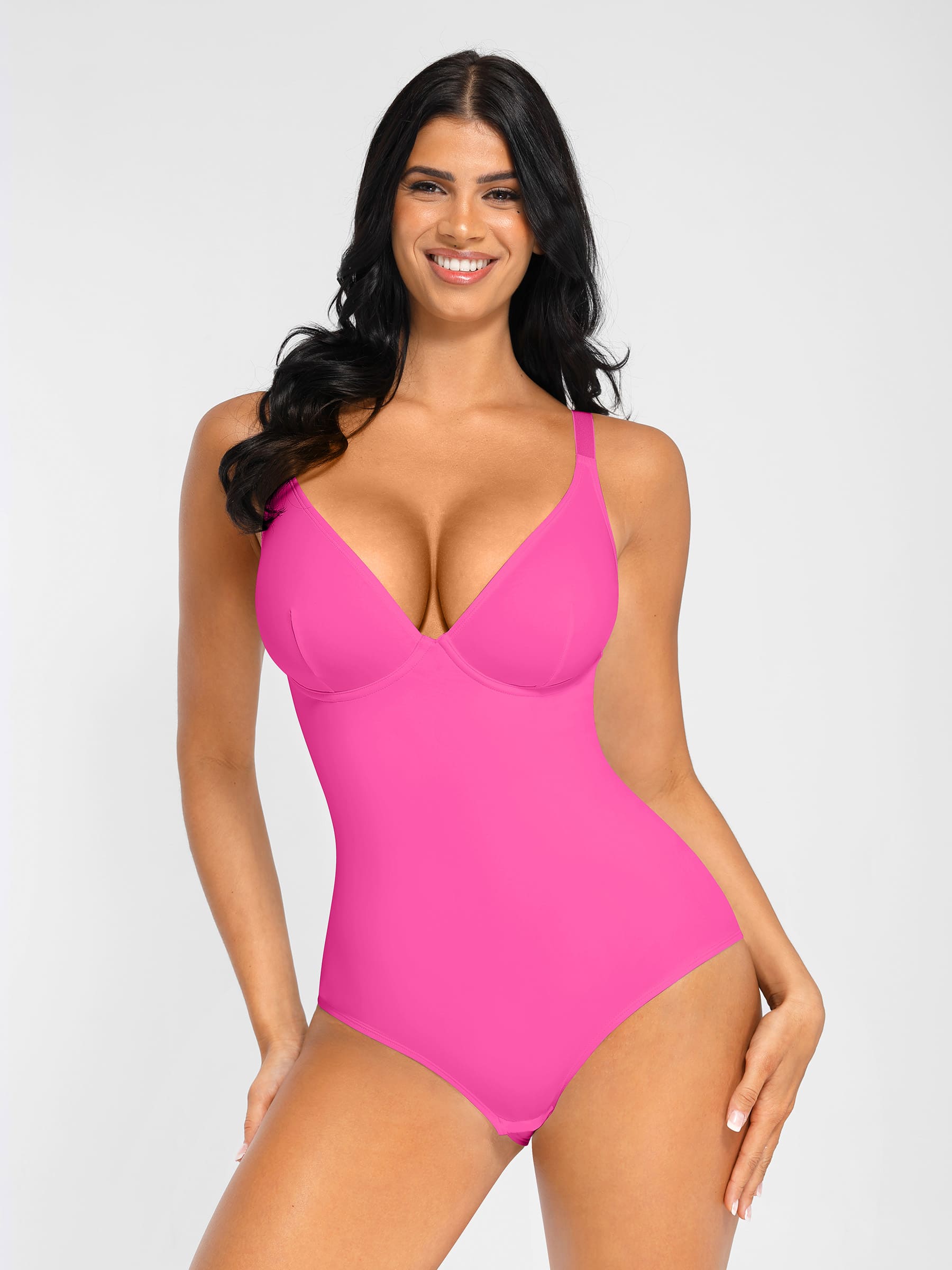 Shapevive V Neck Adjustable Straps Tummy Control  Bodysuit