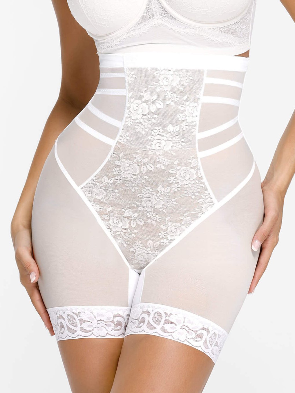Shapevive Patterned Lace Breathable Shapewear Shorts