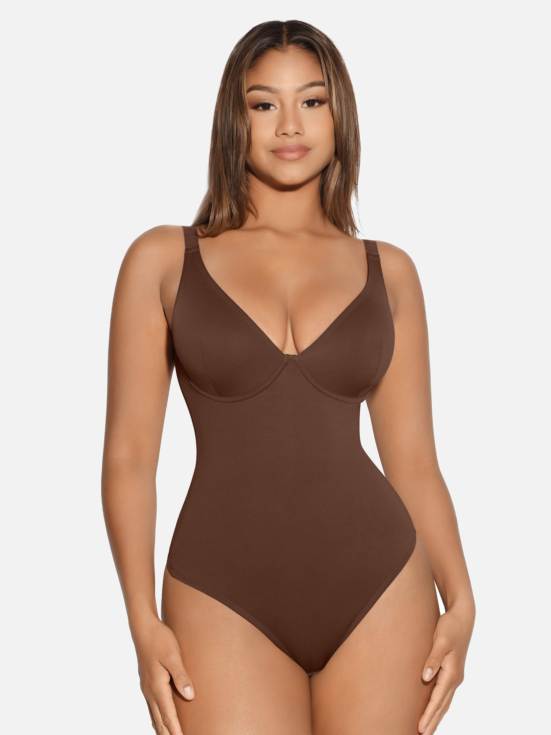 Shapevive V Neck Tummy Control Shaping Bodysuit