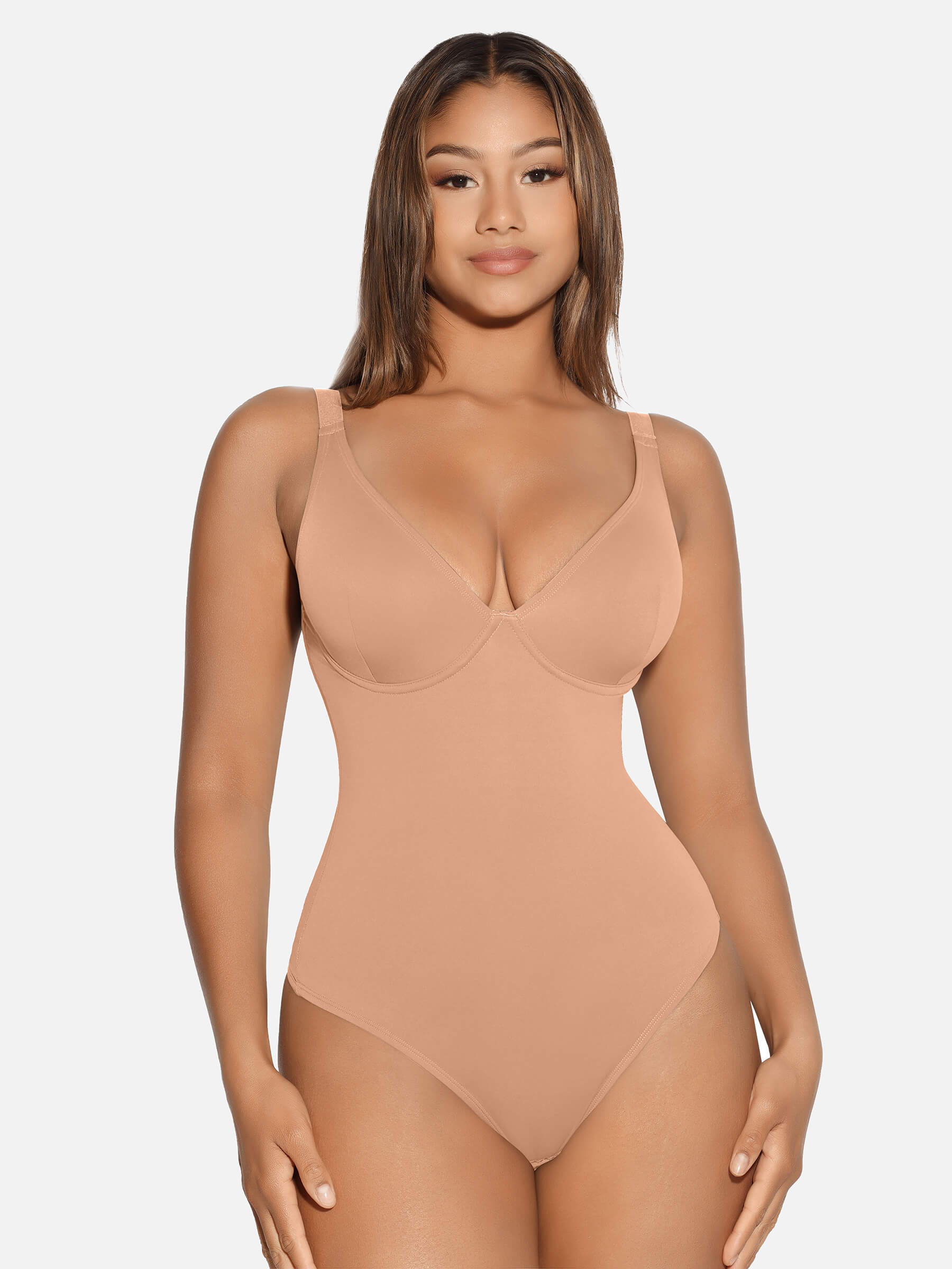 Shapevive V Neck Tummy Control Shaping Bodysuit