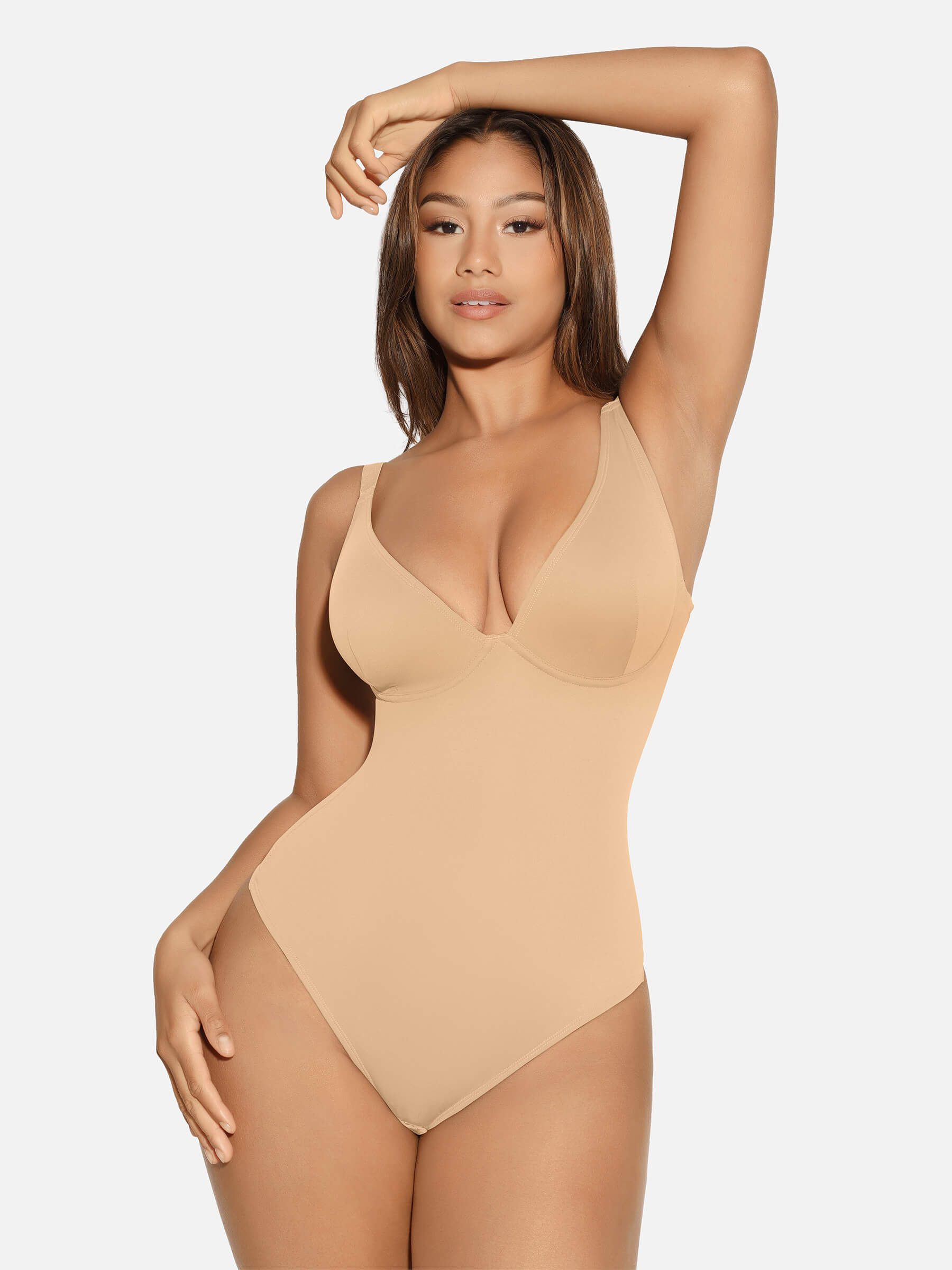 Shapevive V Neck Tummy Control Shaping Bodysuit
