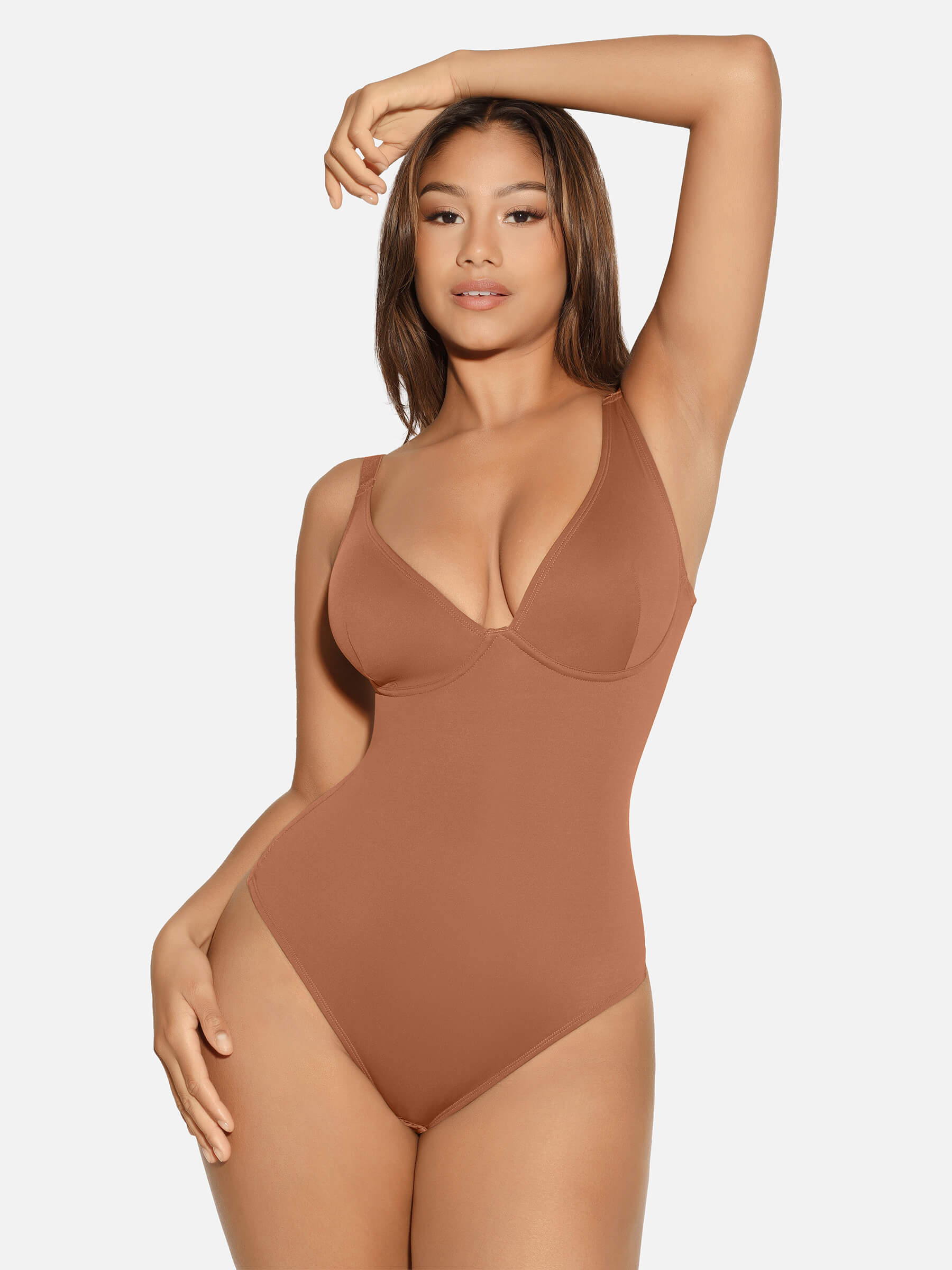 Shapevive V Neck Tummy Control Shaping Bodysuit