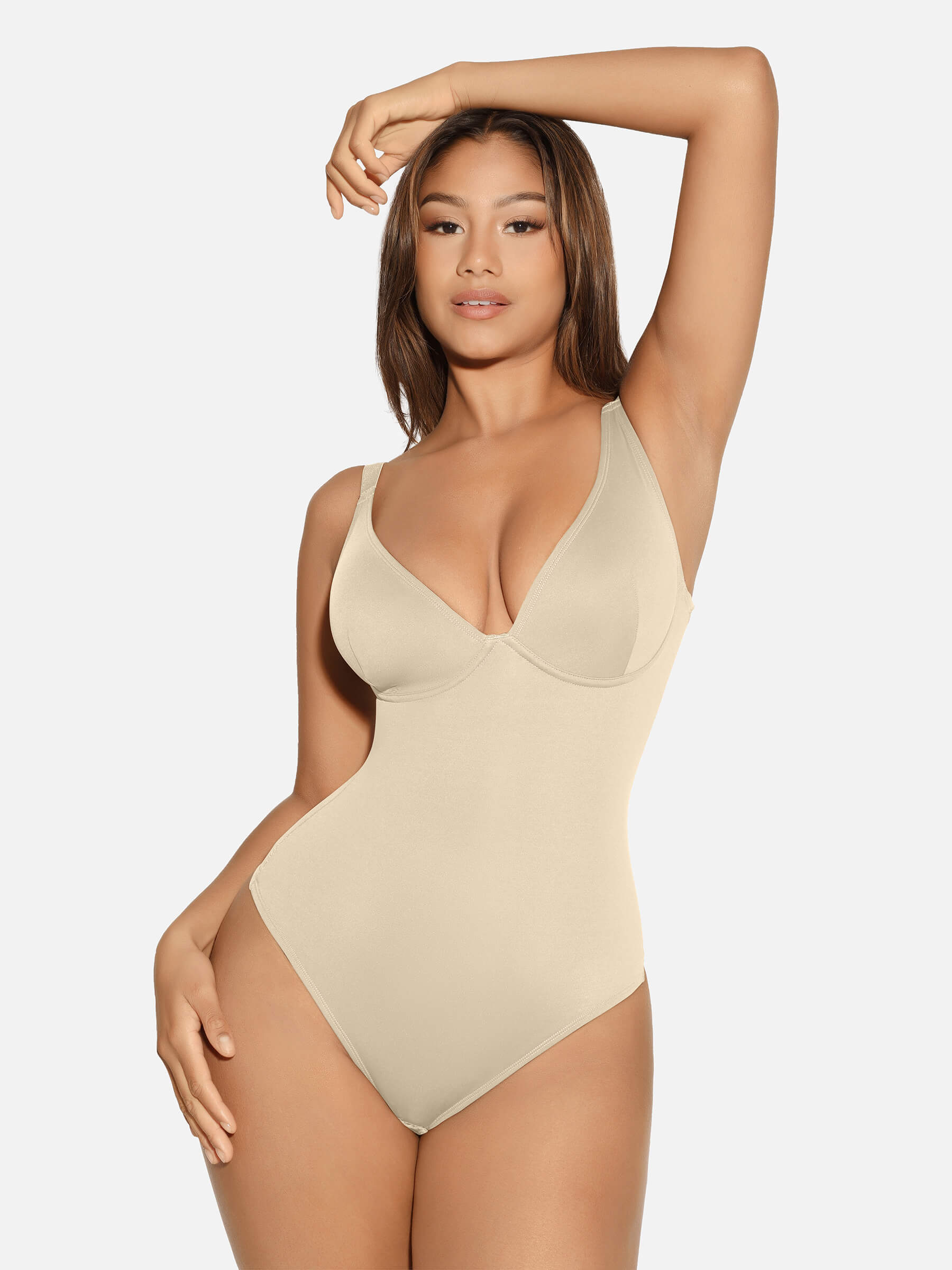 Shapevive V Neck Tummy Control Shaping Bodysuit