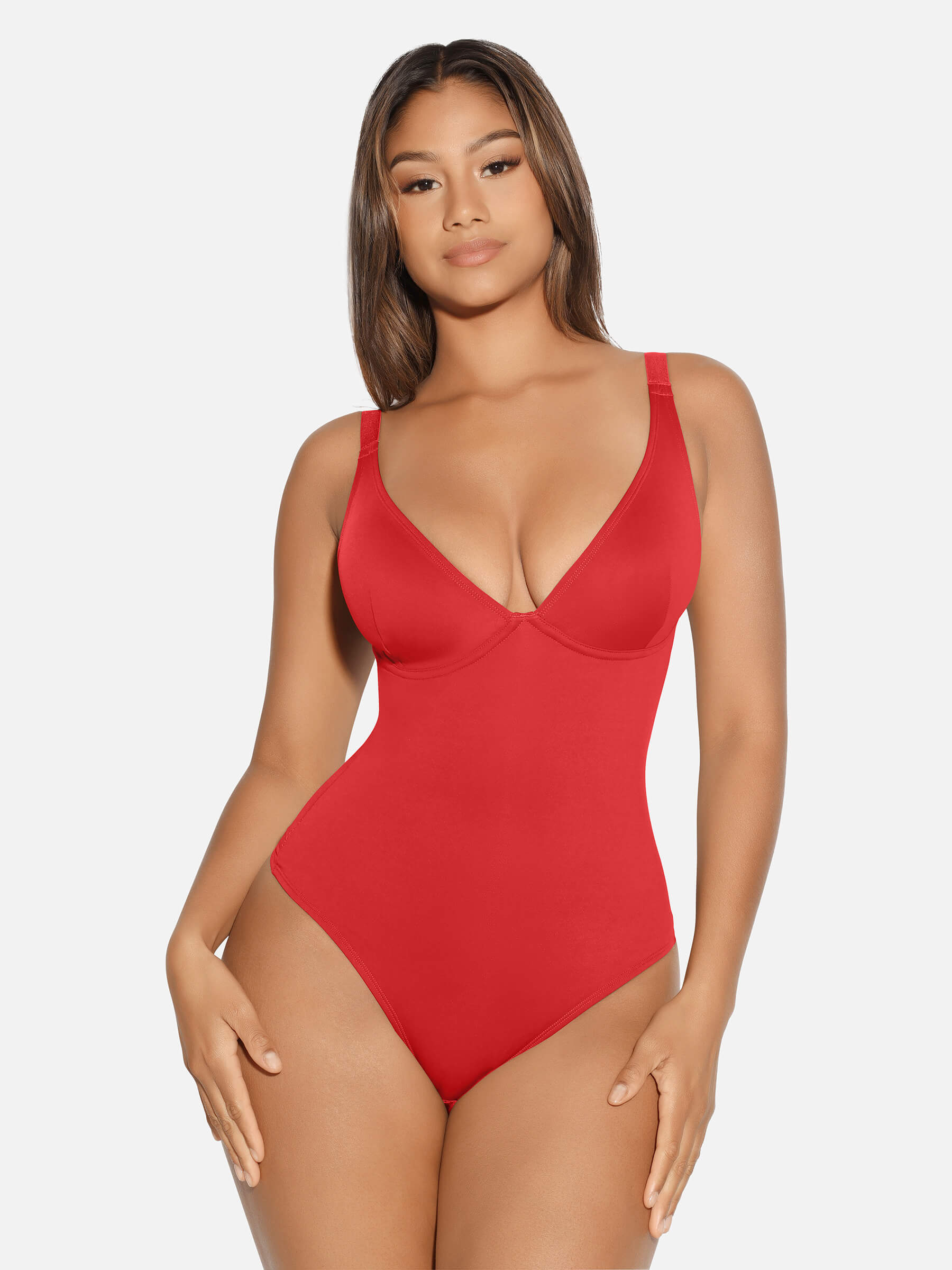 Shapevive V Neck Tummy Control Shaping Bodysuit