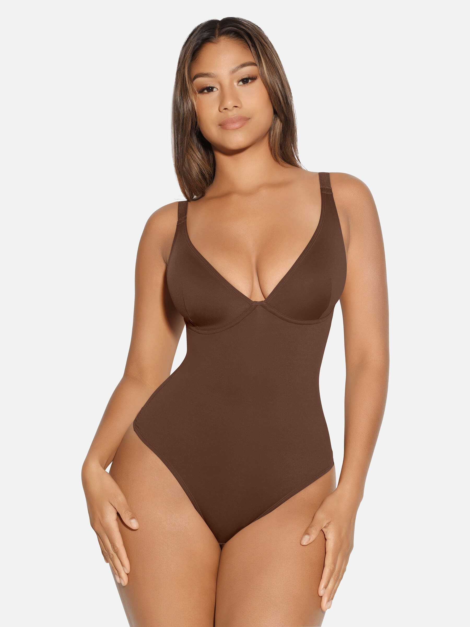 Shapevive V Neck Tummy Control Shaping Bodysuit