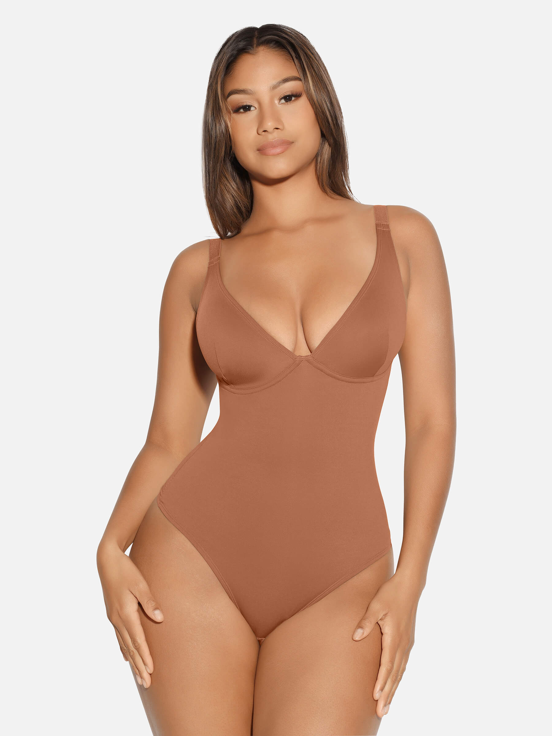 Shapevive V Neck Tummy Control Shaping Bodysuit