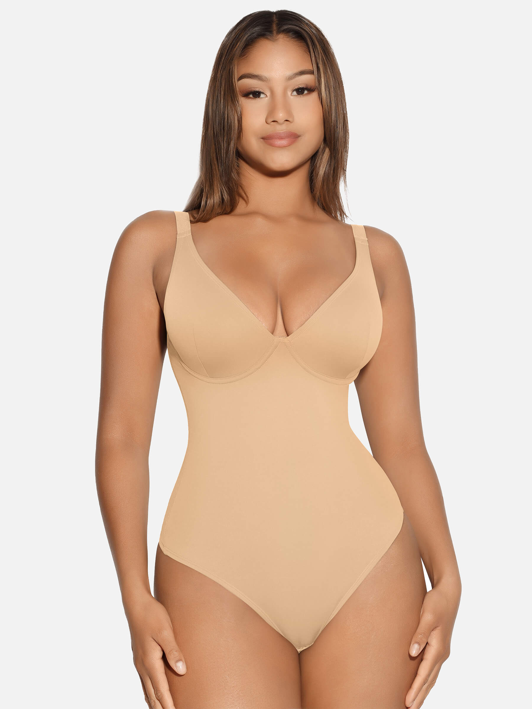 Shapevive V Neck Tummy Control Shaping Bodysuit