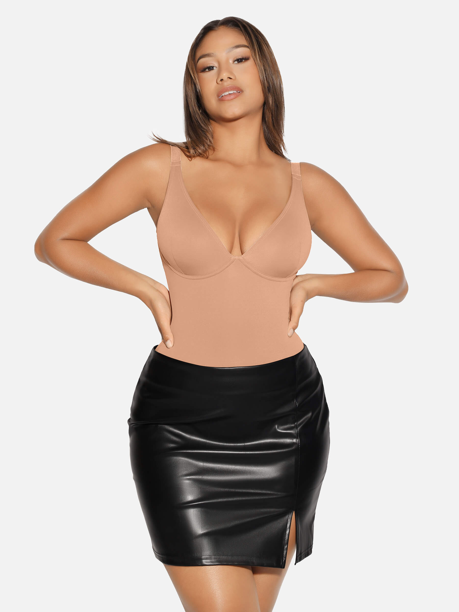 Shapevive V Neck Tummy Control Shaping Bodysuit