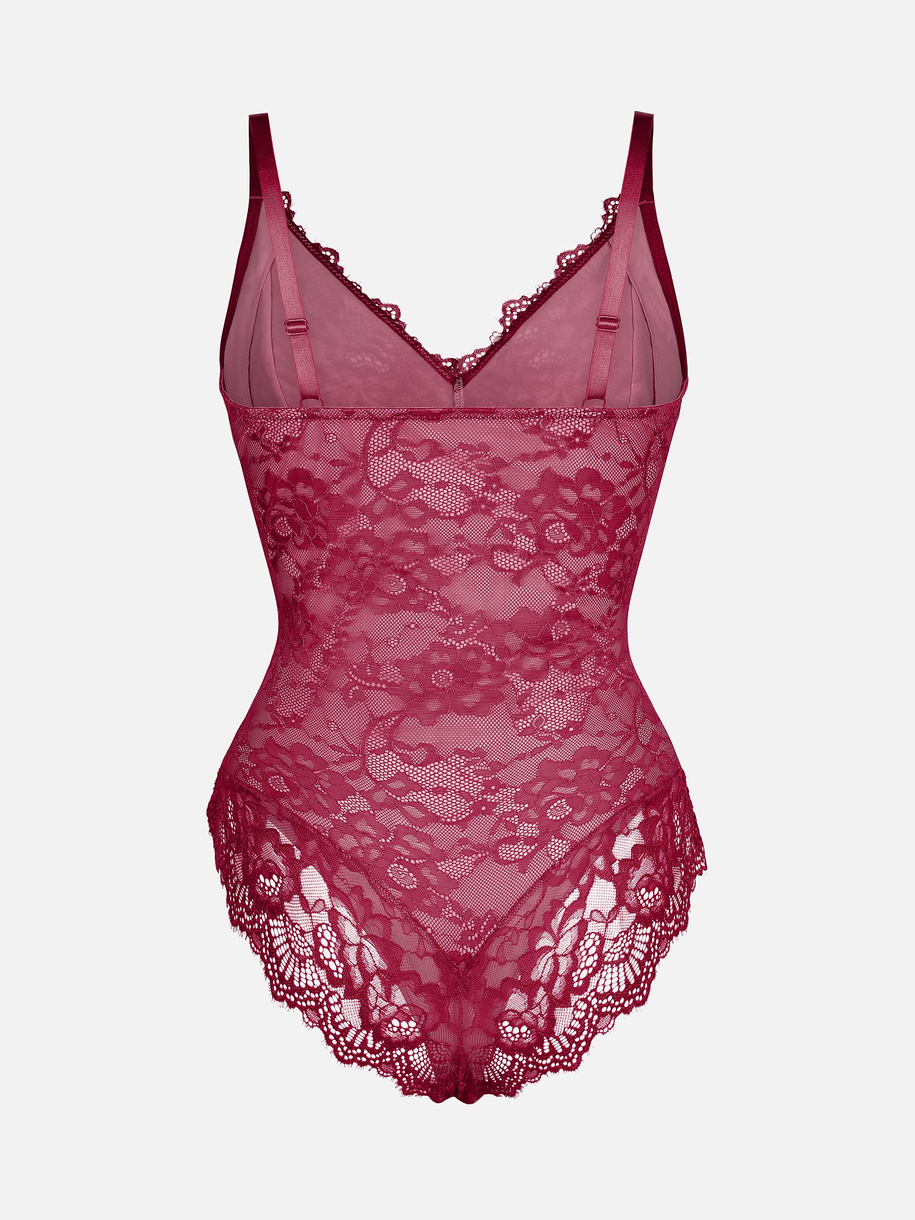 Shapevive Lace V Neck Full Bodysuit Underwear