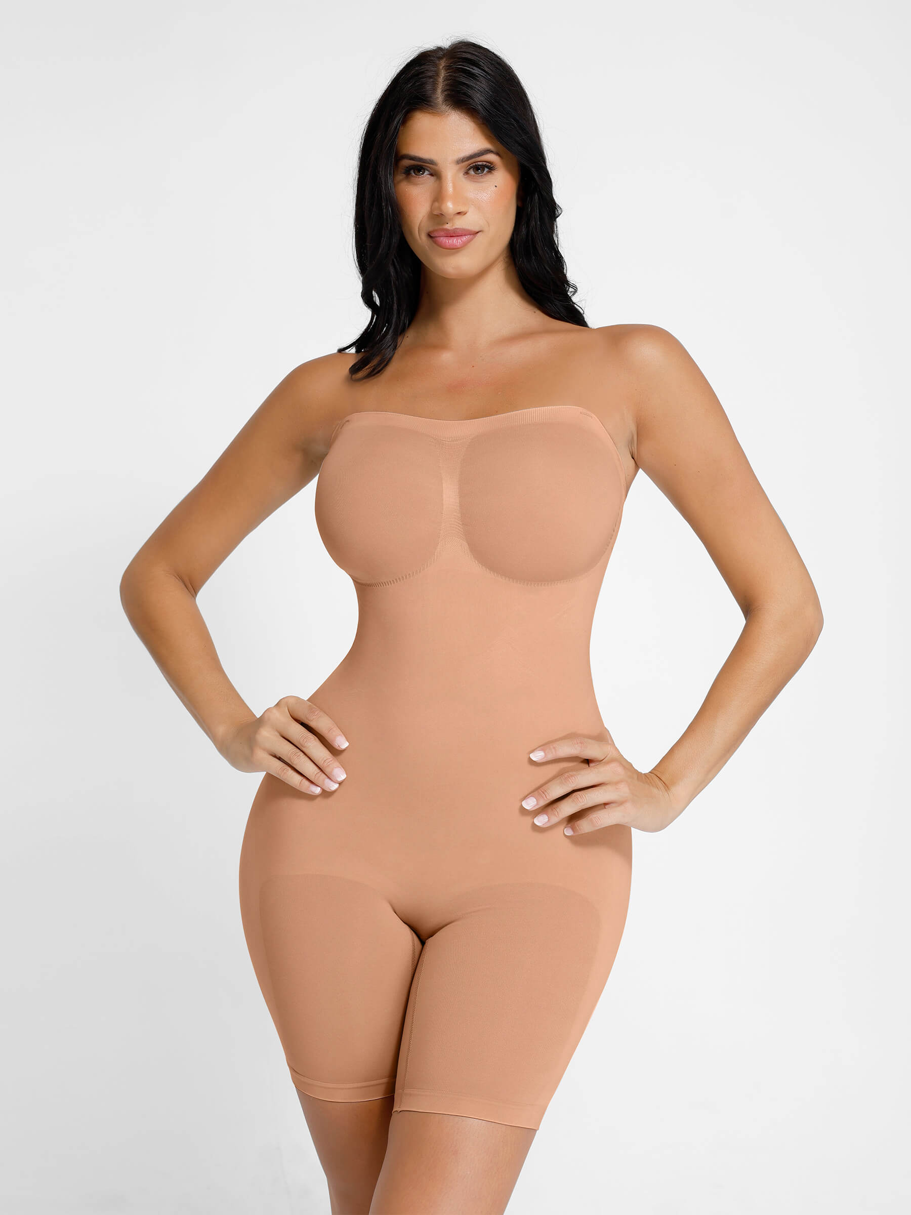 Shapevive Seamless Strapless Bodysuit with Removable Straps