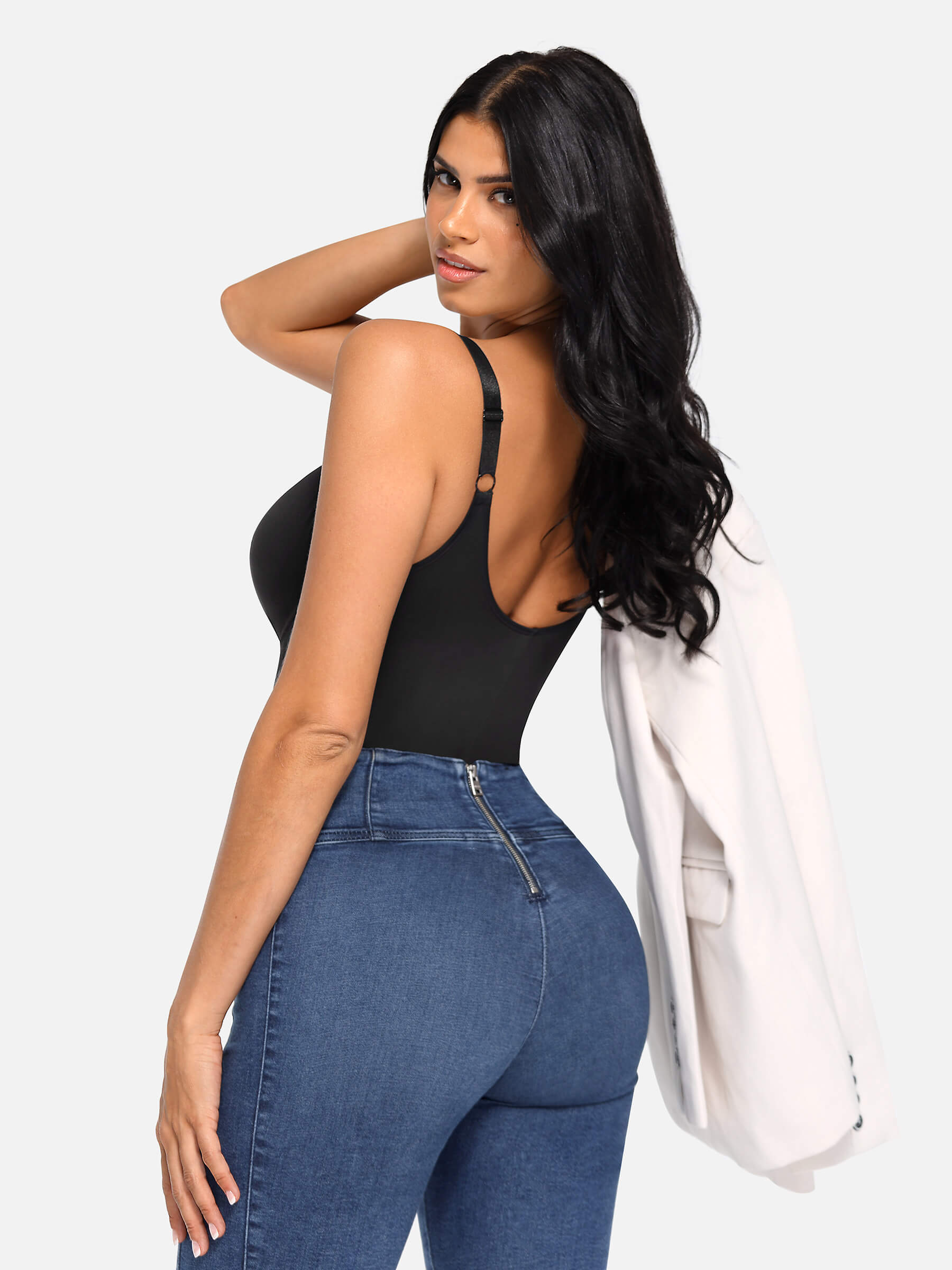 Shapevive V Neck Tummy Control Shaping Bodysuit
