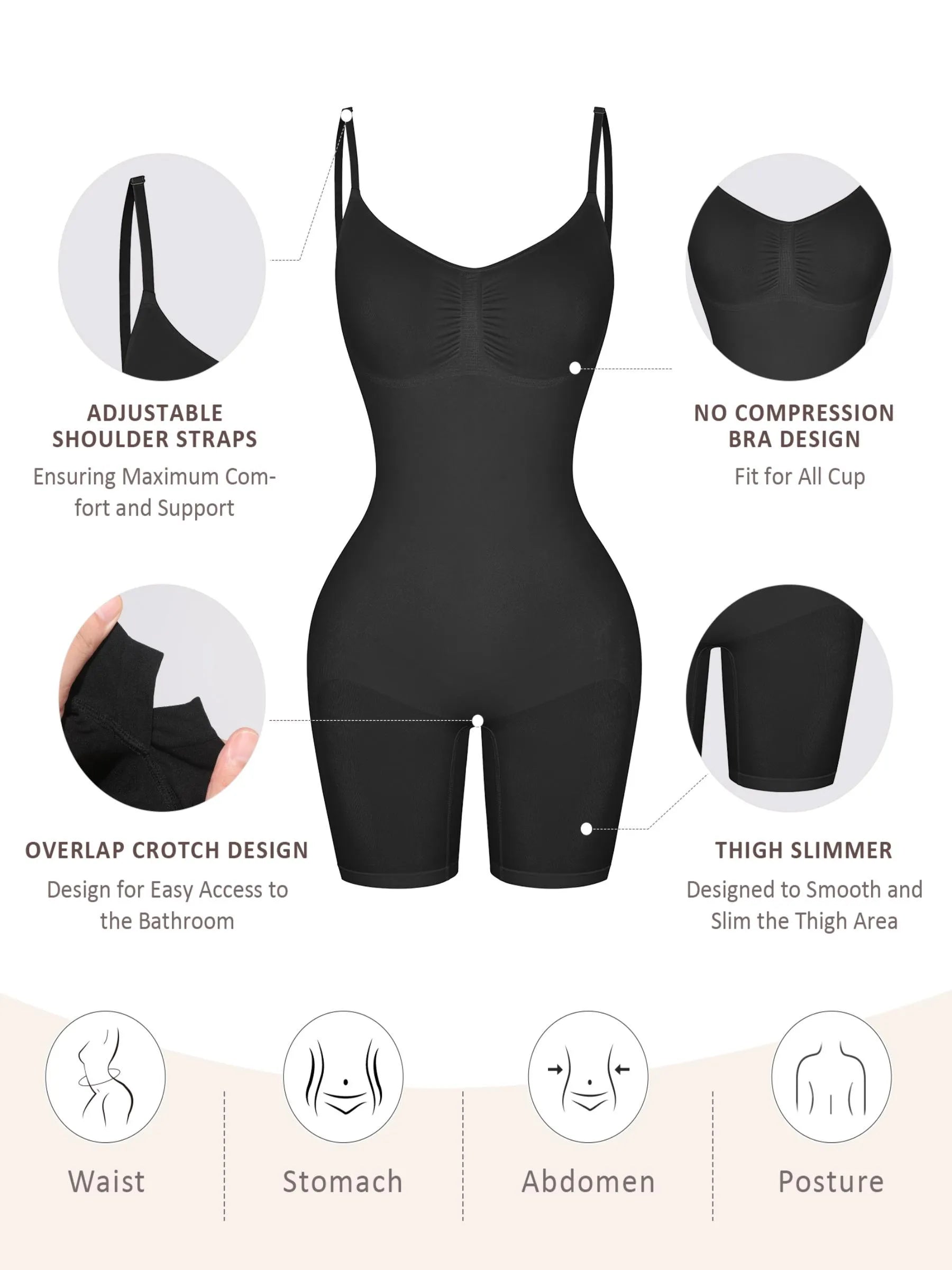 Shapevive Seamless Boyshort Sculpting Bodysuit
