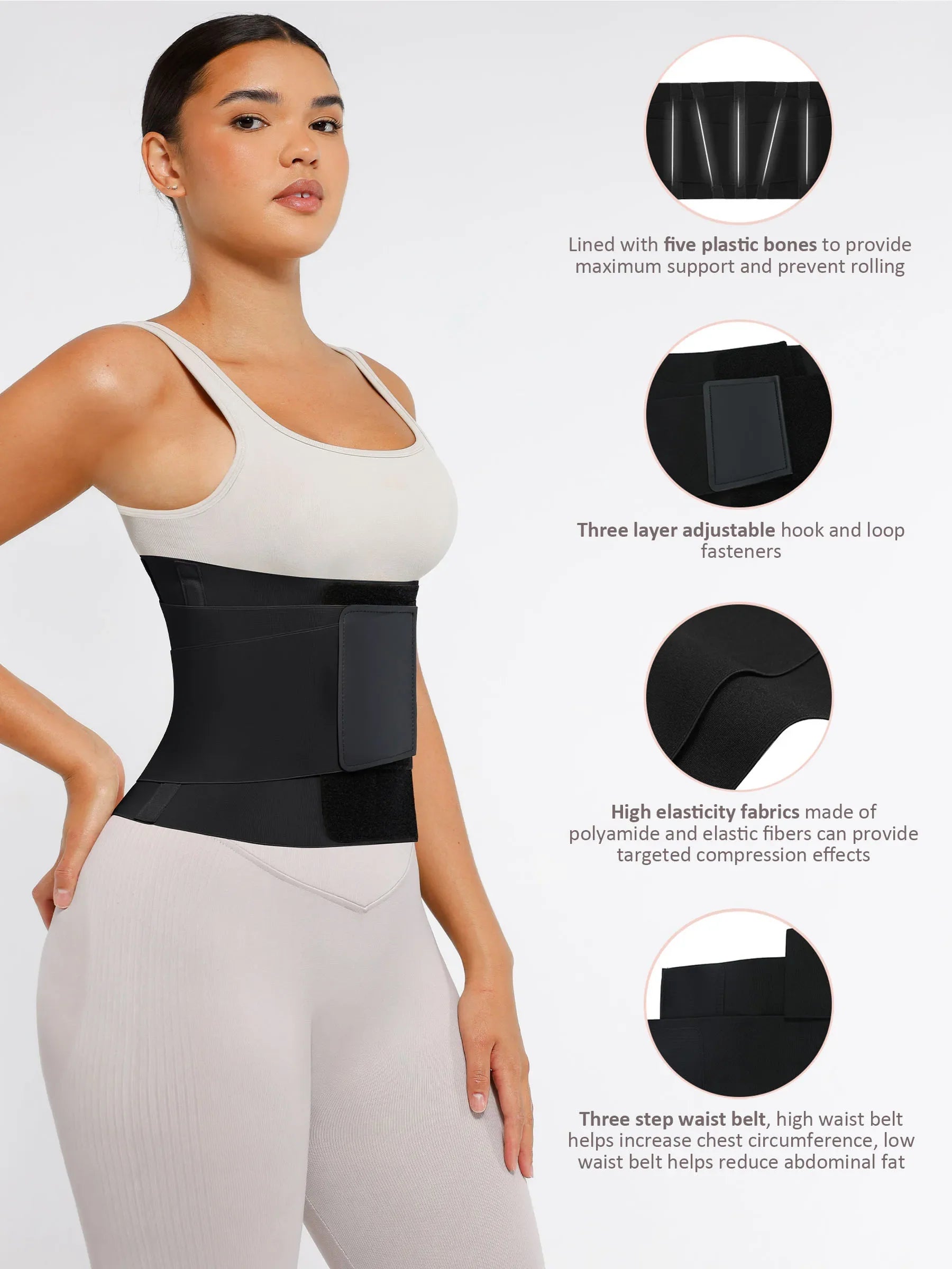 Shapevive Triple Wrap Tummy Control Waist Trainer Belt